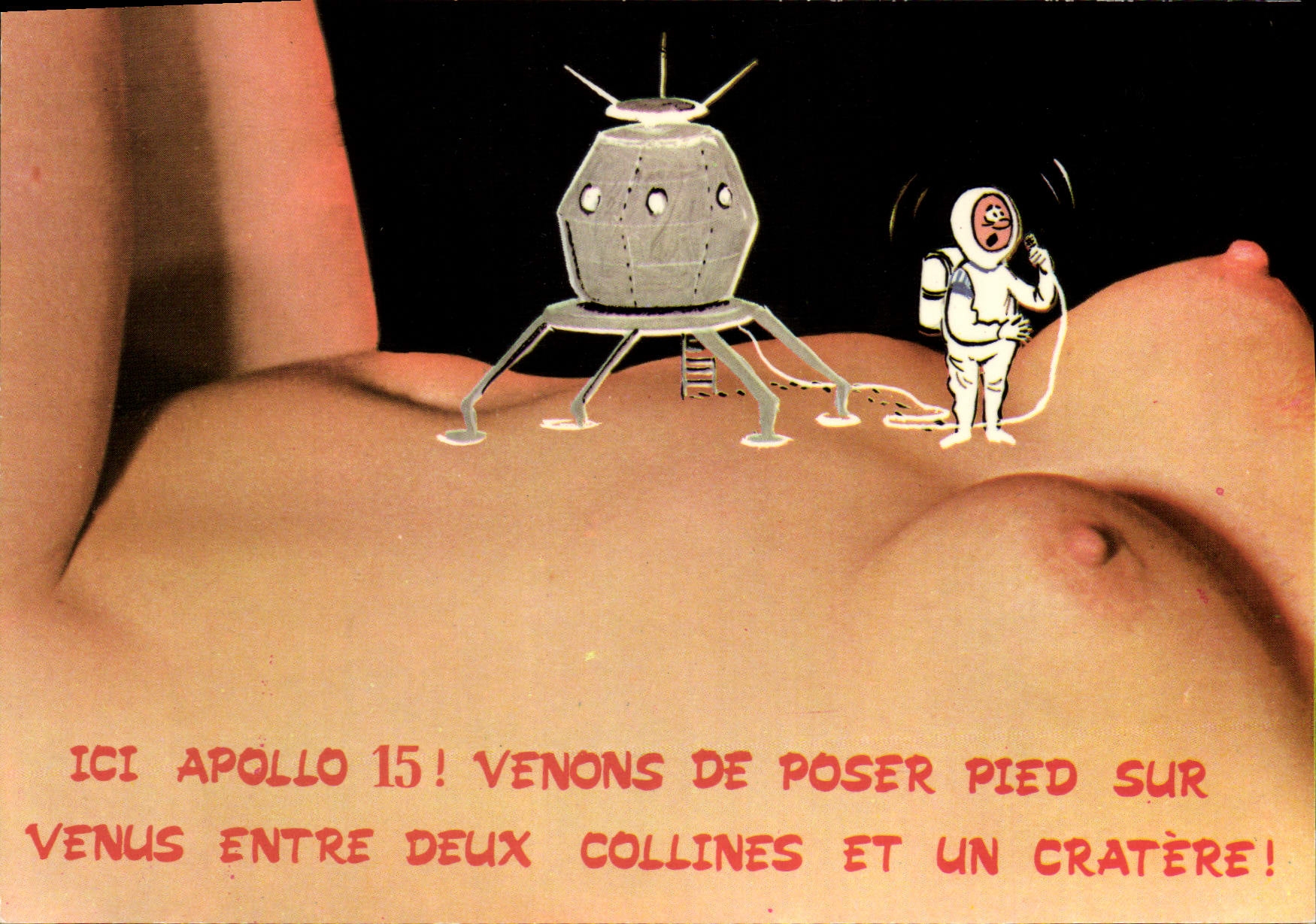 MODERN CARD Naked erotic Woman Apollo 15