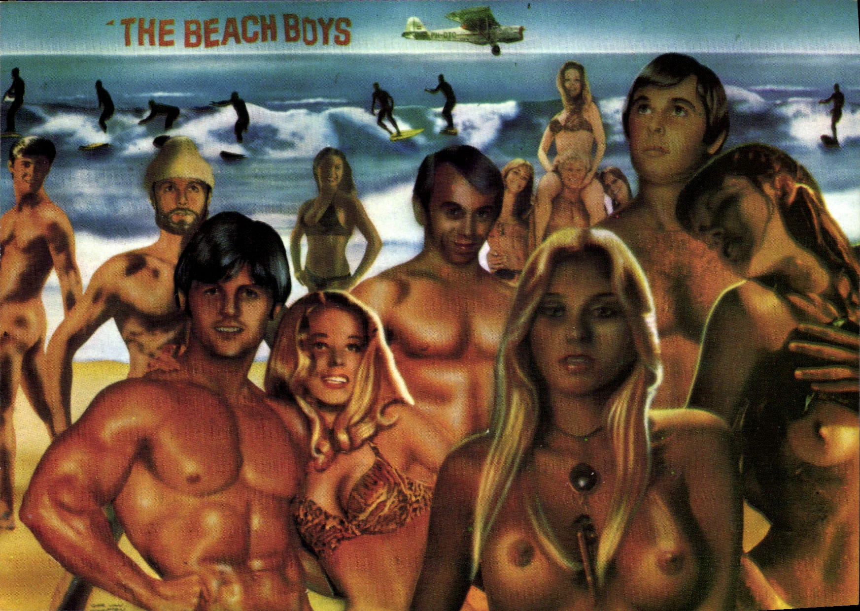 CPM Nu erotique Femme The beach boys Film Stars Ger Van Wulften