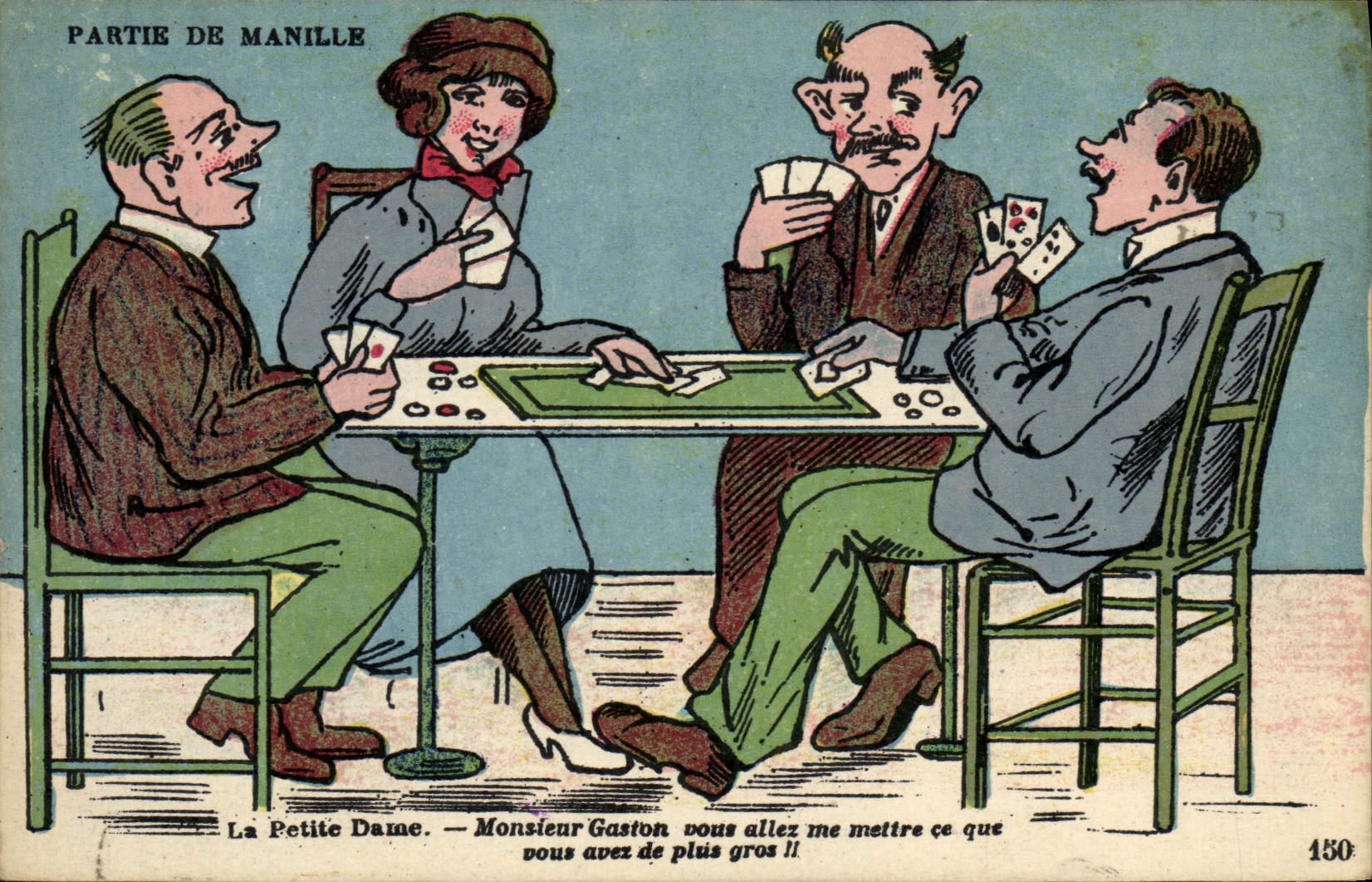 MODERN CARD Nu erotic Femme Humor left Manila cigar Mr Gaston you will put to me what you have of larger