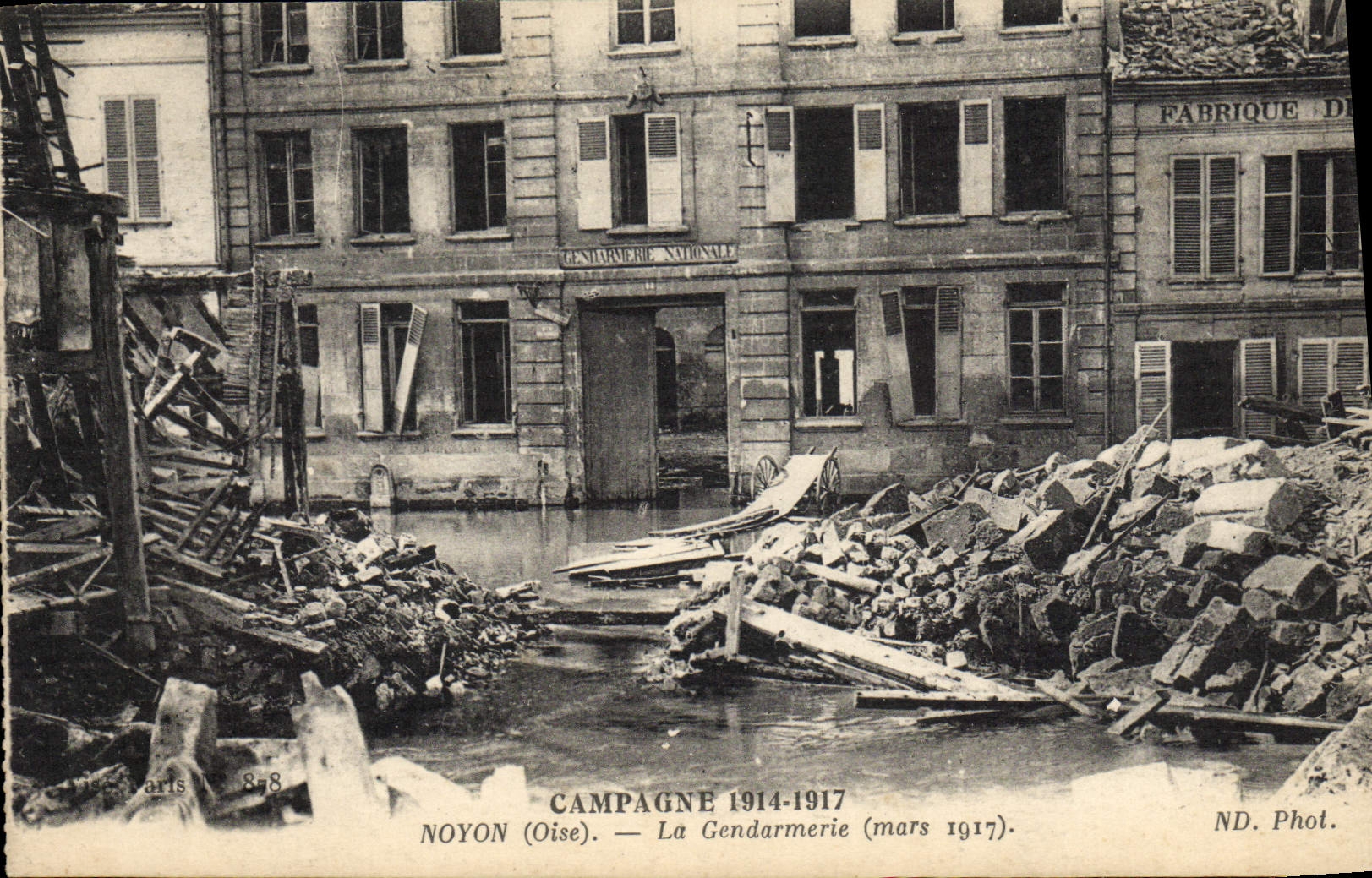 Límite-línea Militaria el marzo de 1917 de la gendarmería de la POSTAL de la VENDIMIA