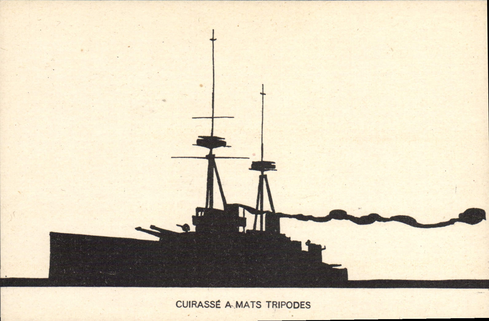 CPA Bateau Cuirasse a mats tripodes