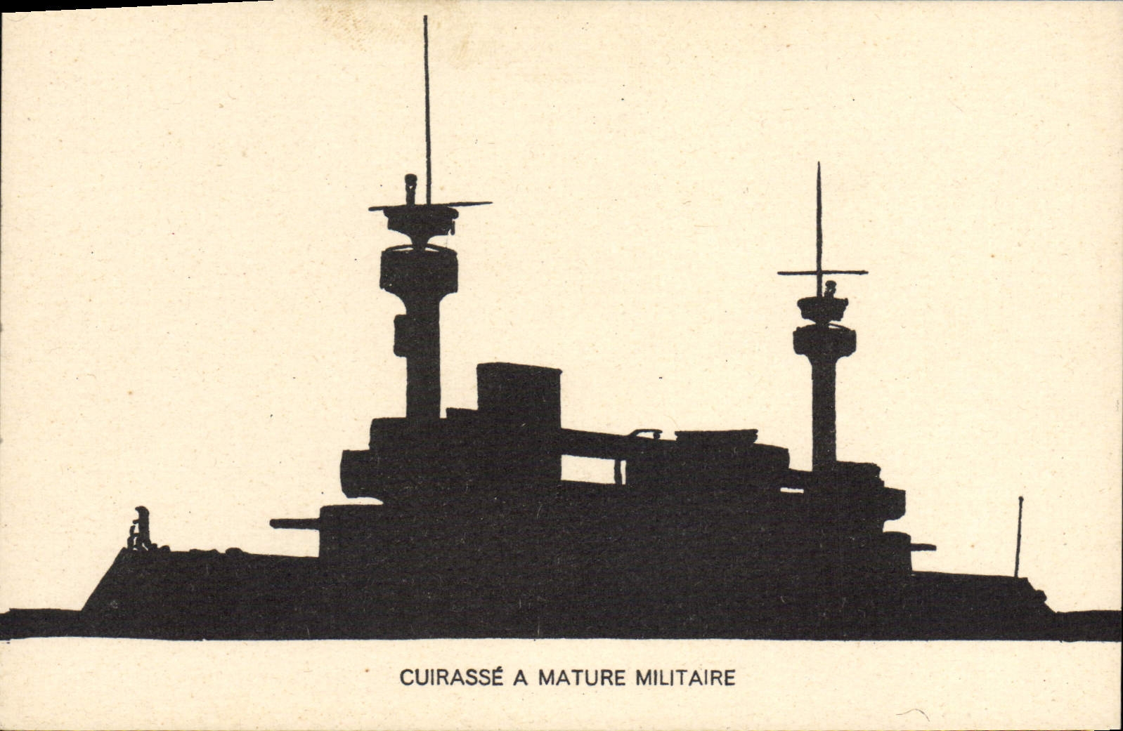 VINTAGE POSTCARD Bateau Armours has mature soldier