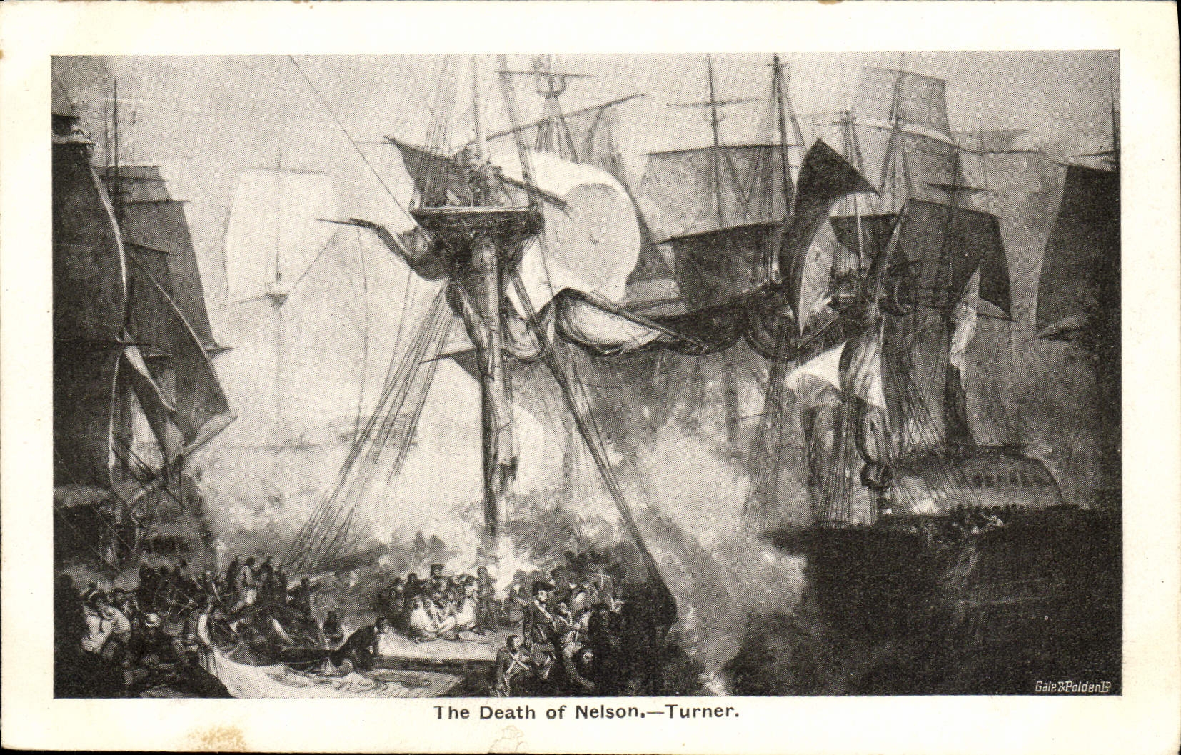 VINTAGE POSTCARD Boat The death off Nelson Turner