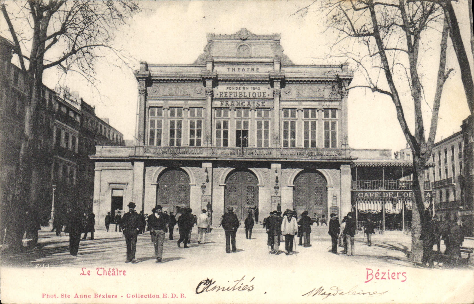 VINTAGE POSTCARD the Beziers Theater