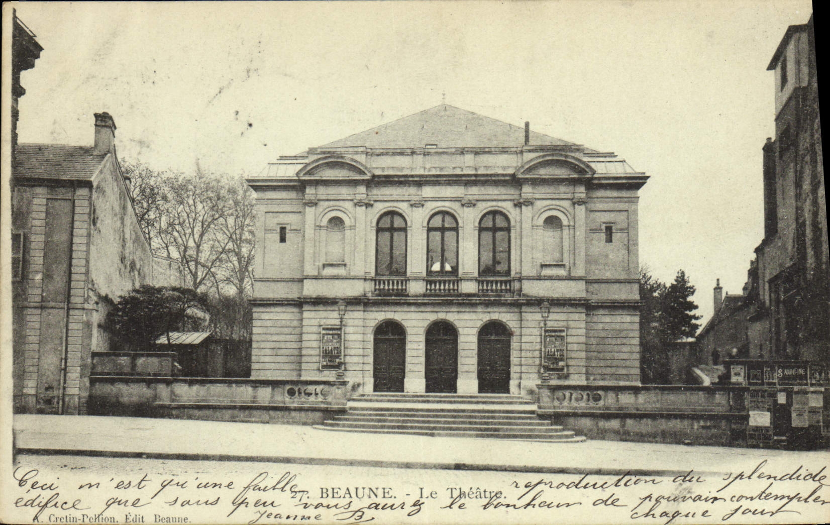 VINTAGE POSTCARD the Beaune Theater