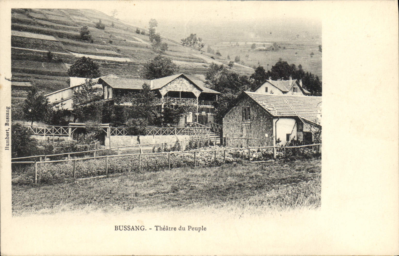 VINTAGE POSTCARD Bussang the Theater of the people