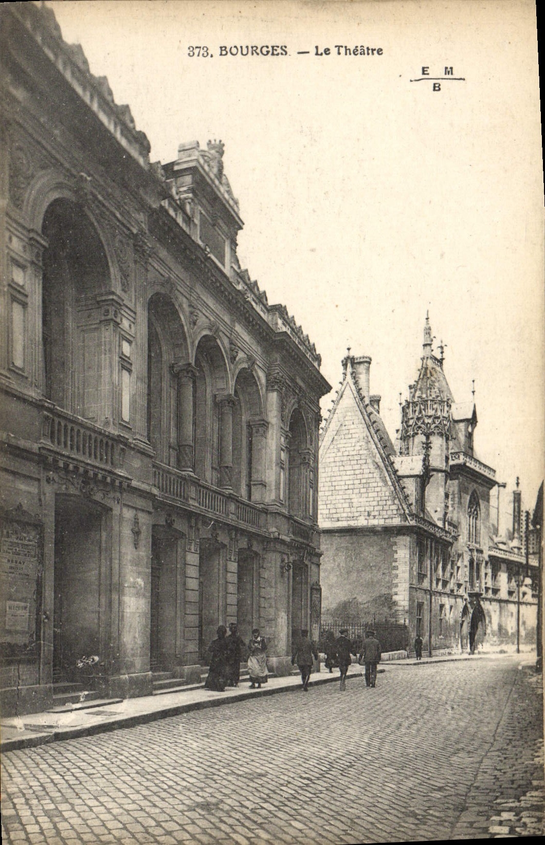 VINTAGE POSTCARD Bourges the Theater