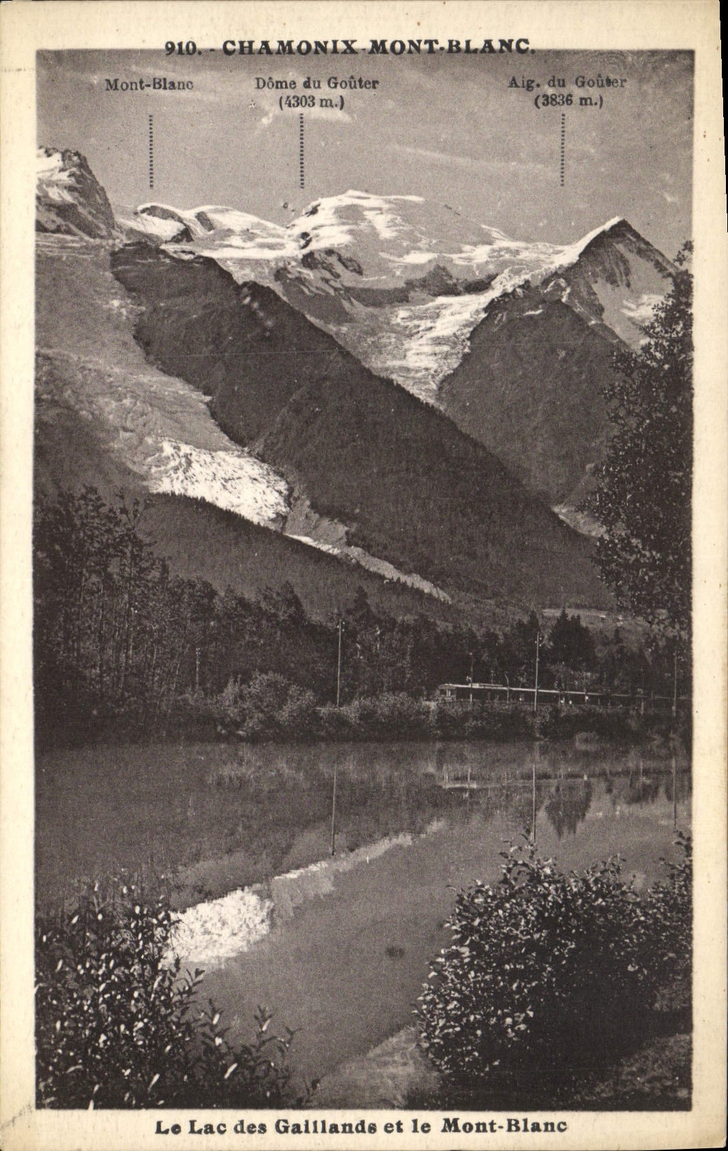 POSTAL Chamonix Mont Blanc de la VENDIMIA el alc de Gaillands y de Mont Blanc