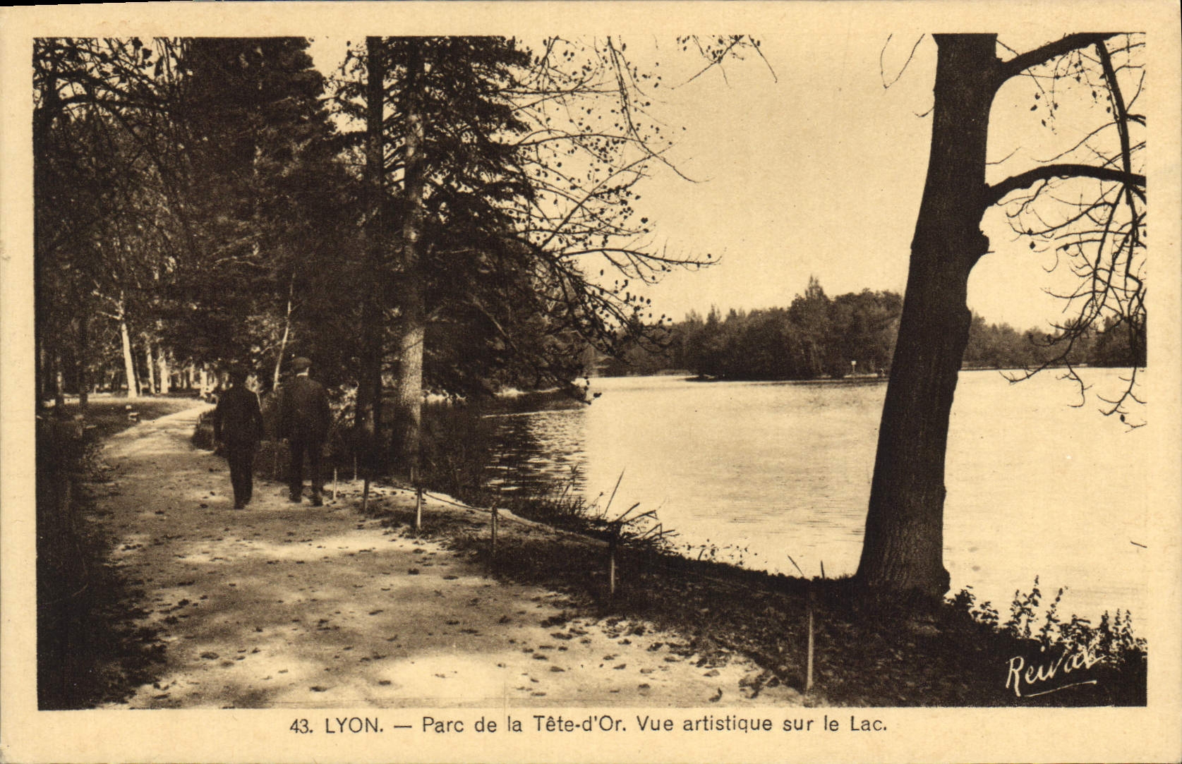CPA Lyon Parc De La Tete D'Or Vue artistique sur le lac