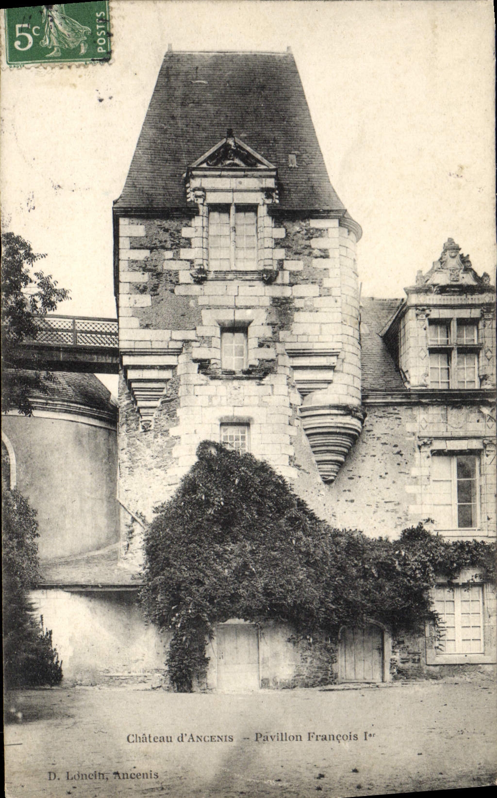 VINTAGE POSTCARD Castle D' Ancennis François House 1st