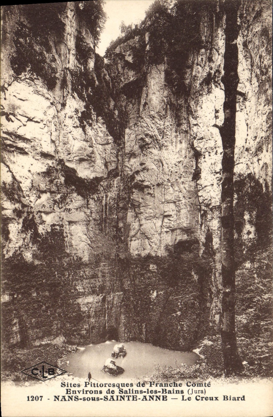 VINTAGE POSTCARD Saline Les Bains Nans Under Sainte Anne the Biard hollow