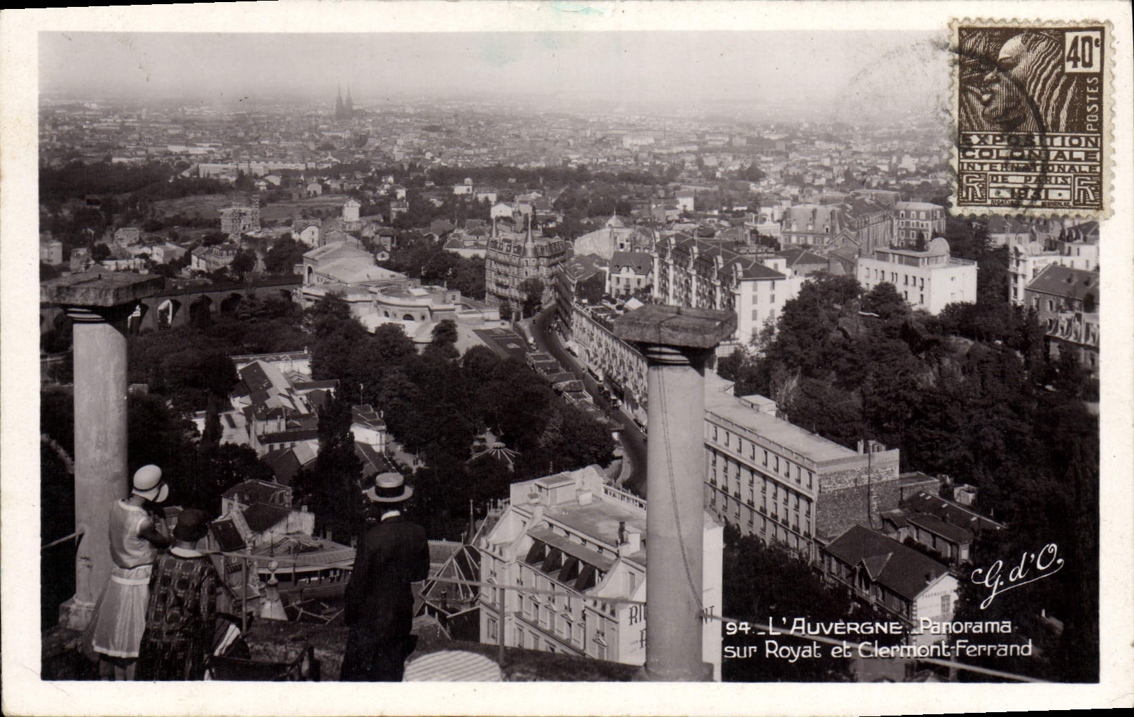 VINTAGE POSTCARD Auvergne Panorama On Royat And Clermont Ferrand