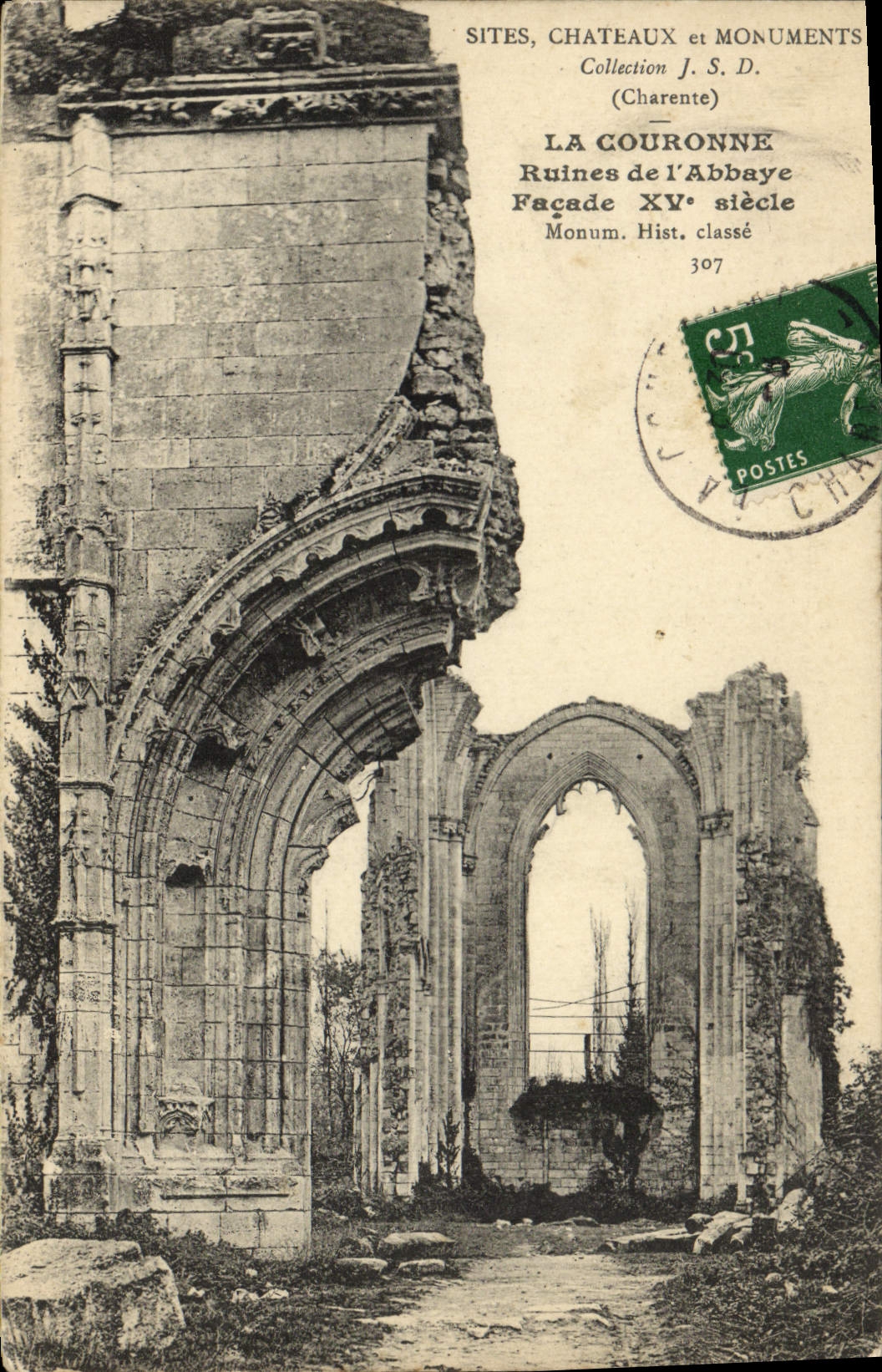 CPA La Couronne Ruines de l'abbaye Facade 15eme