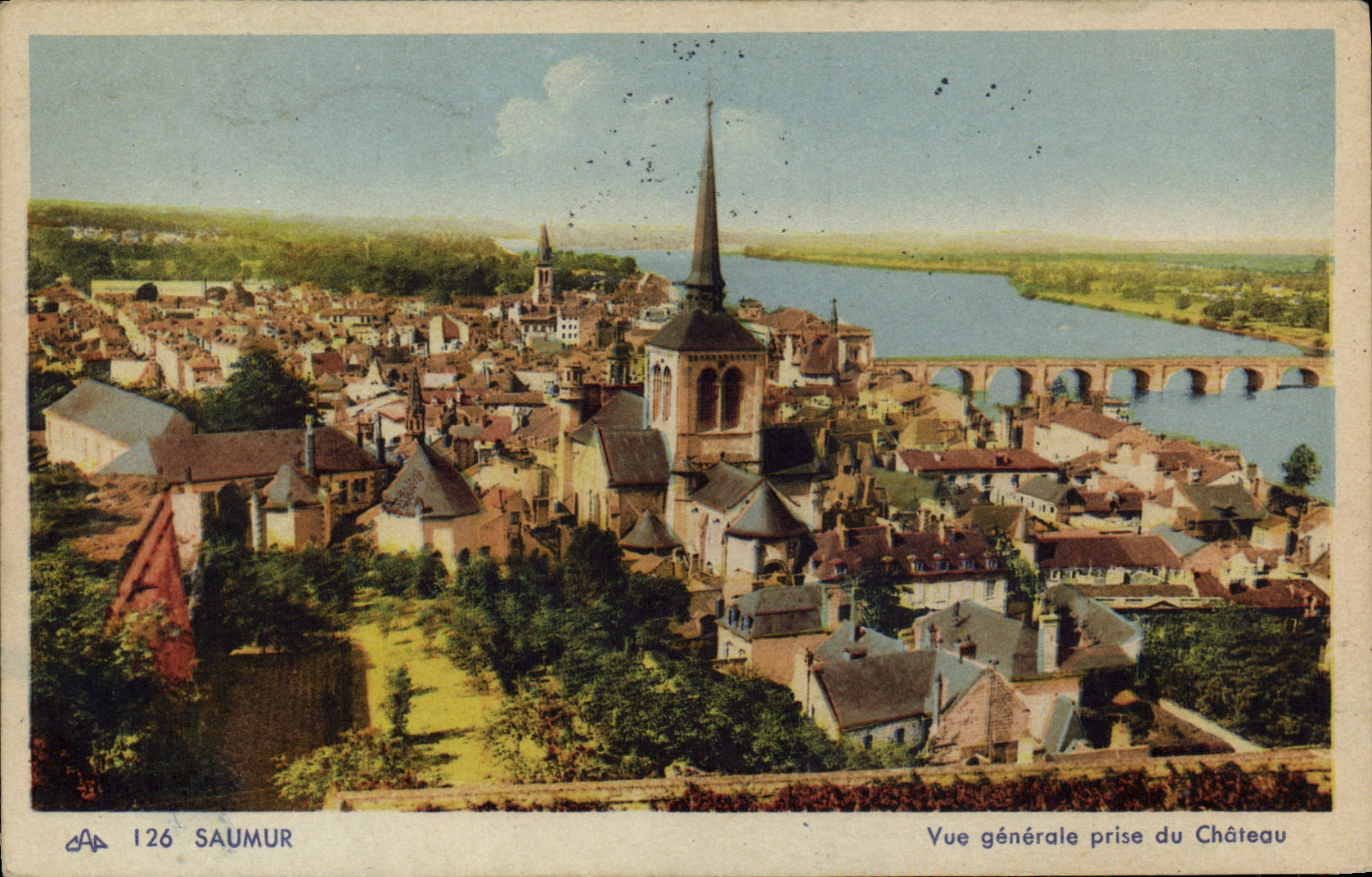 CPA Saumur Vue Generale Prise Du Chateau