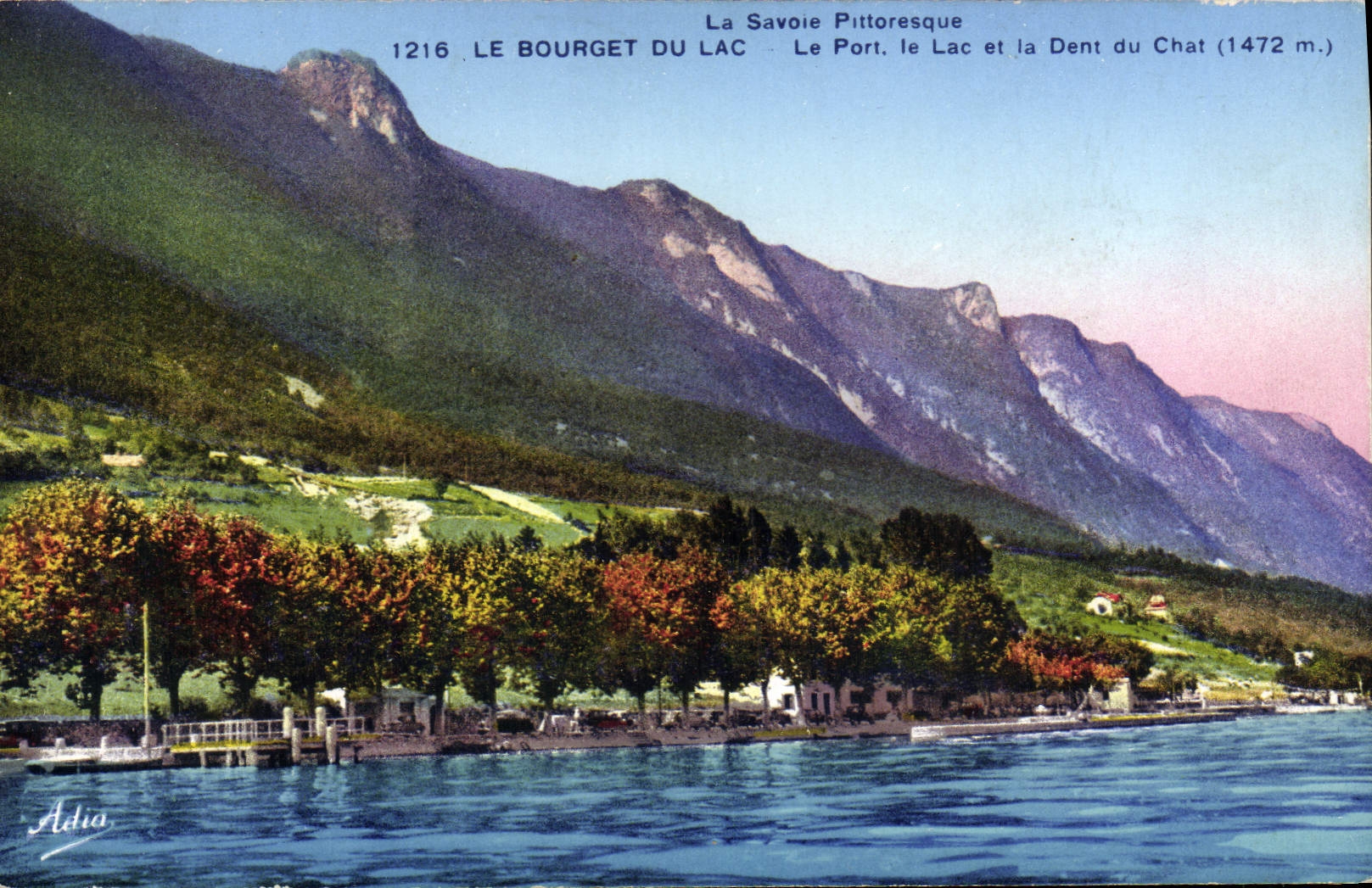 CPA Le Bourget Du Lac Le Port Le Lac Et La Dent du chat