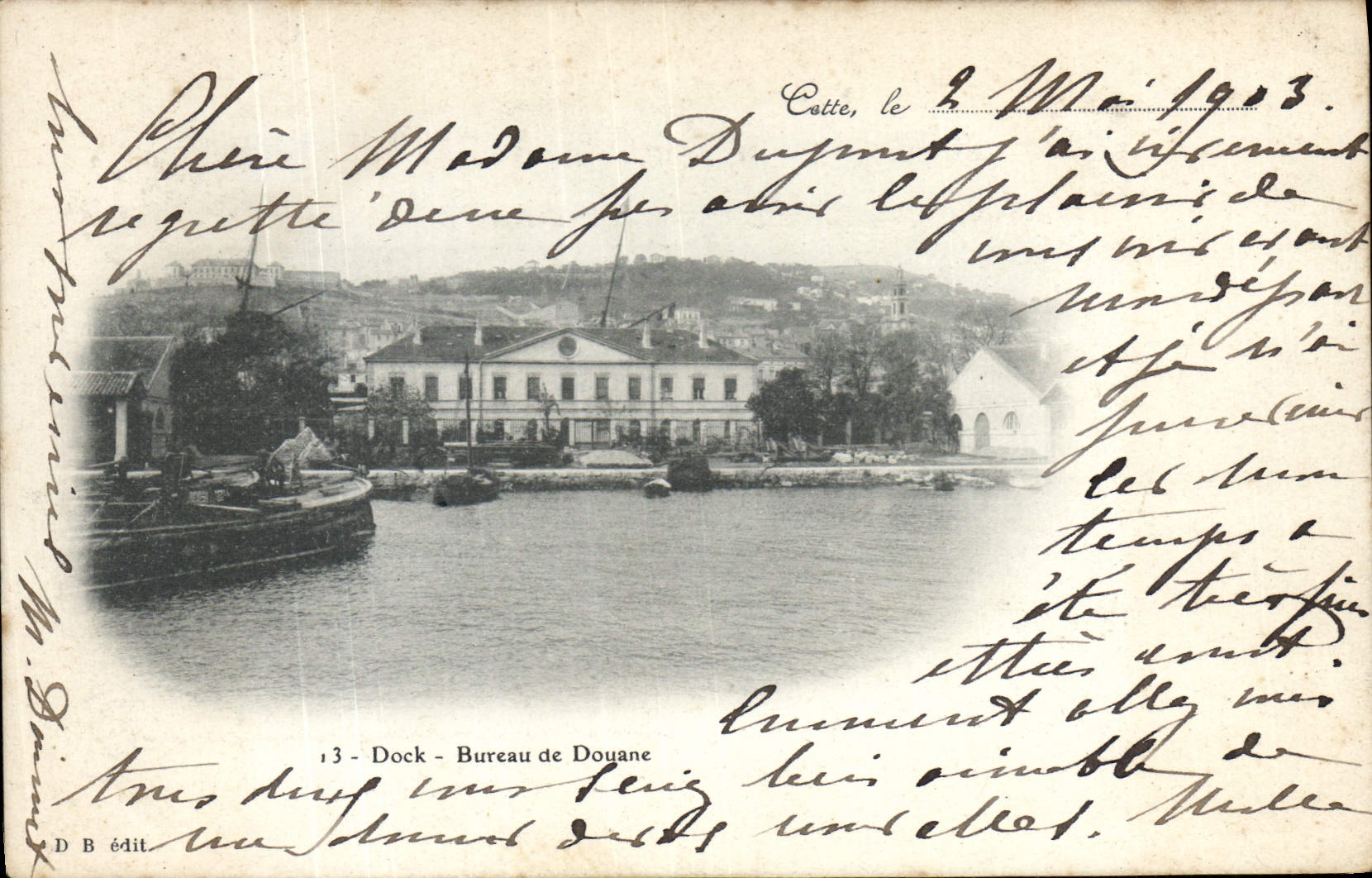 CPA Douanes Cette Dock Bureau de Douane 