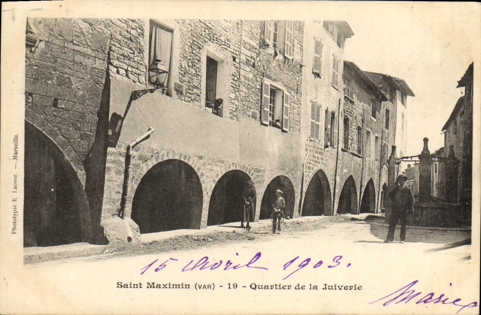 CPA Judaica Juif Saint Maximin Quartier de la juiverie