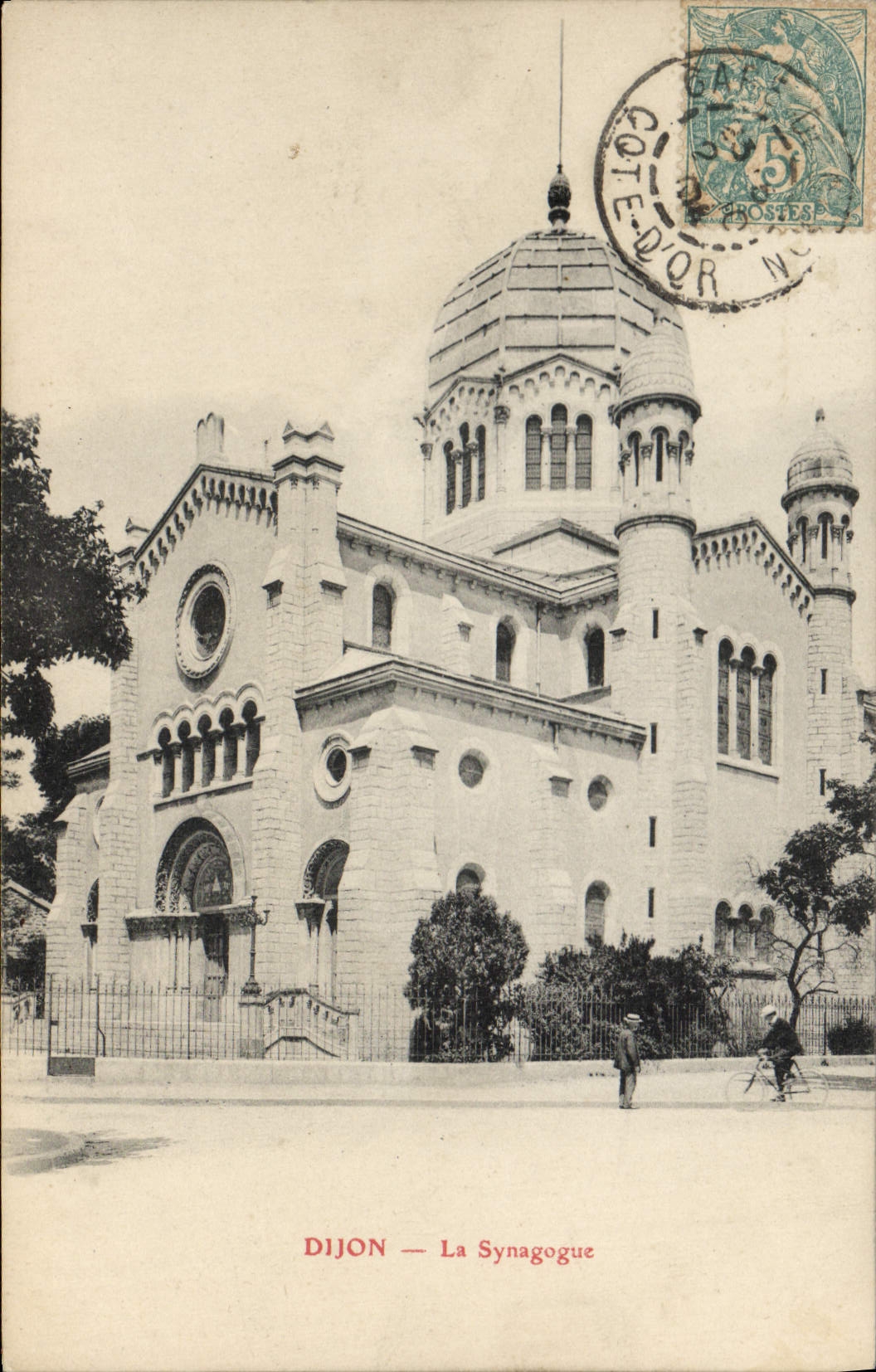 CPA Judaica Juif Dijon La synagigue 