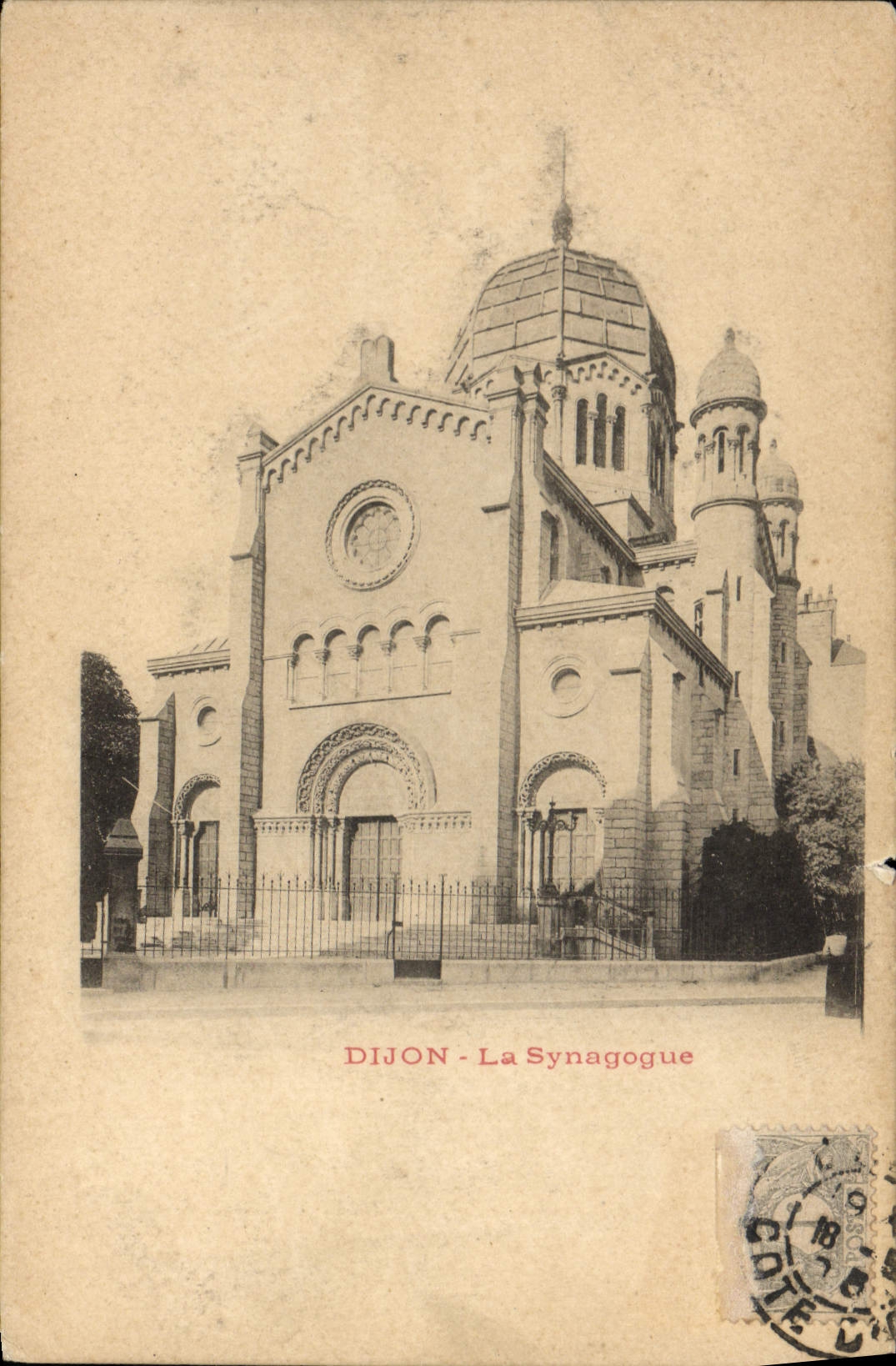 CPA Judaica Juif Dijon La synagogue