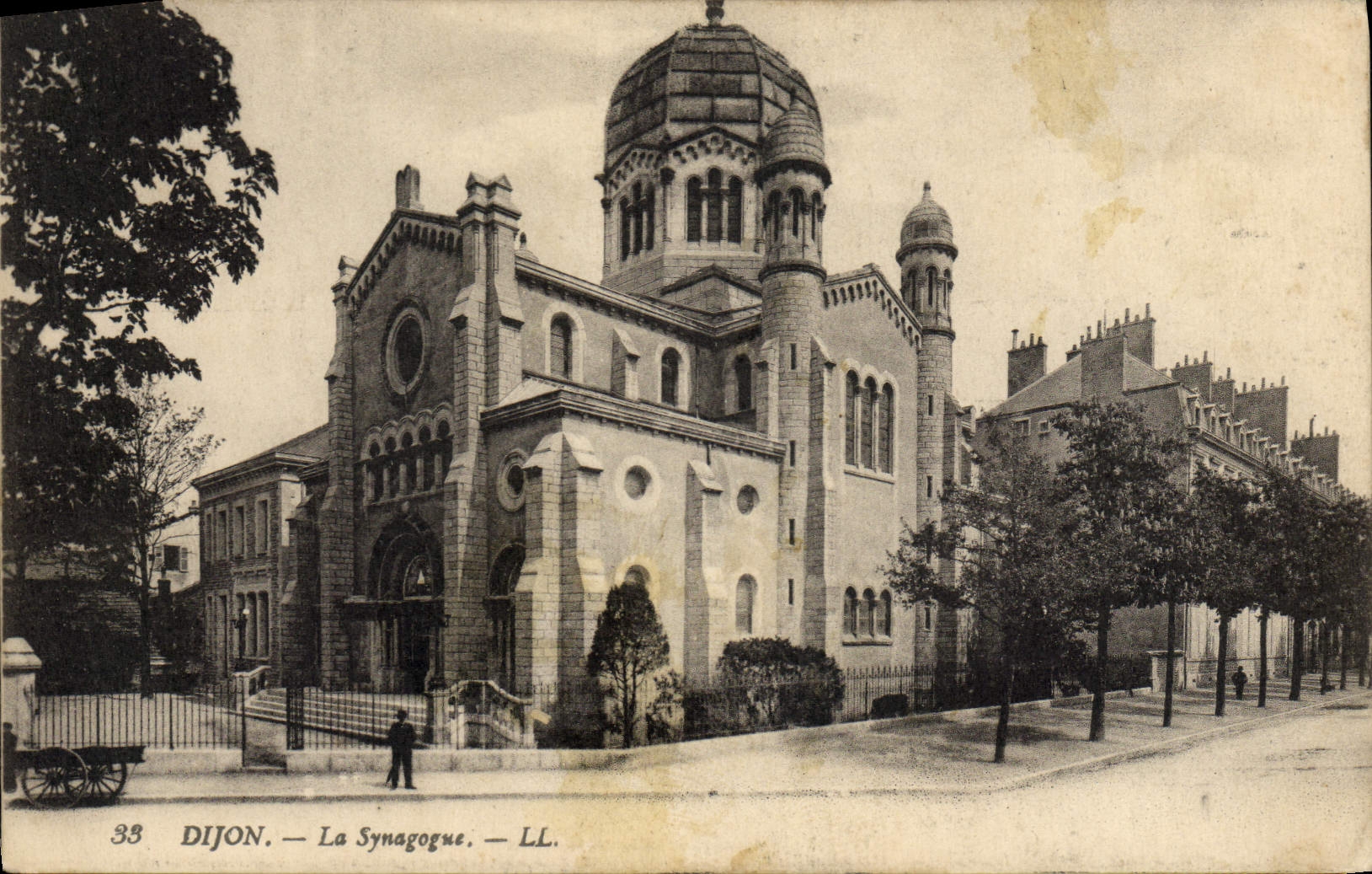 CPA Judaica Juif Dijon La synagogue 