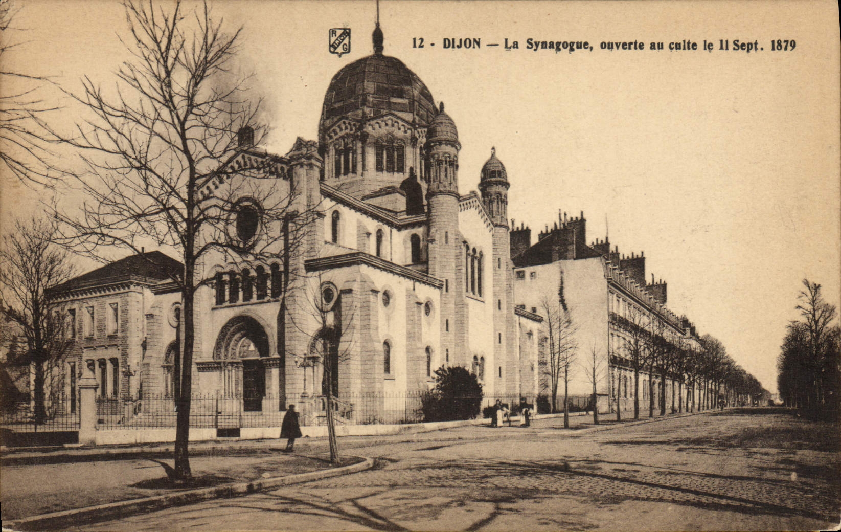 CPA Judaica Juif Dijon La synagogue 