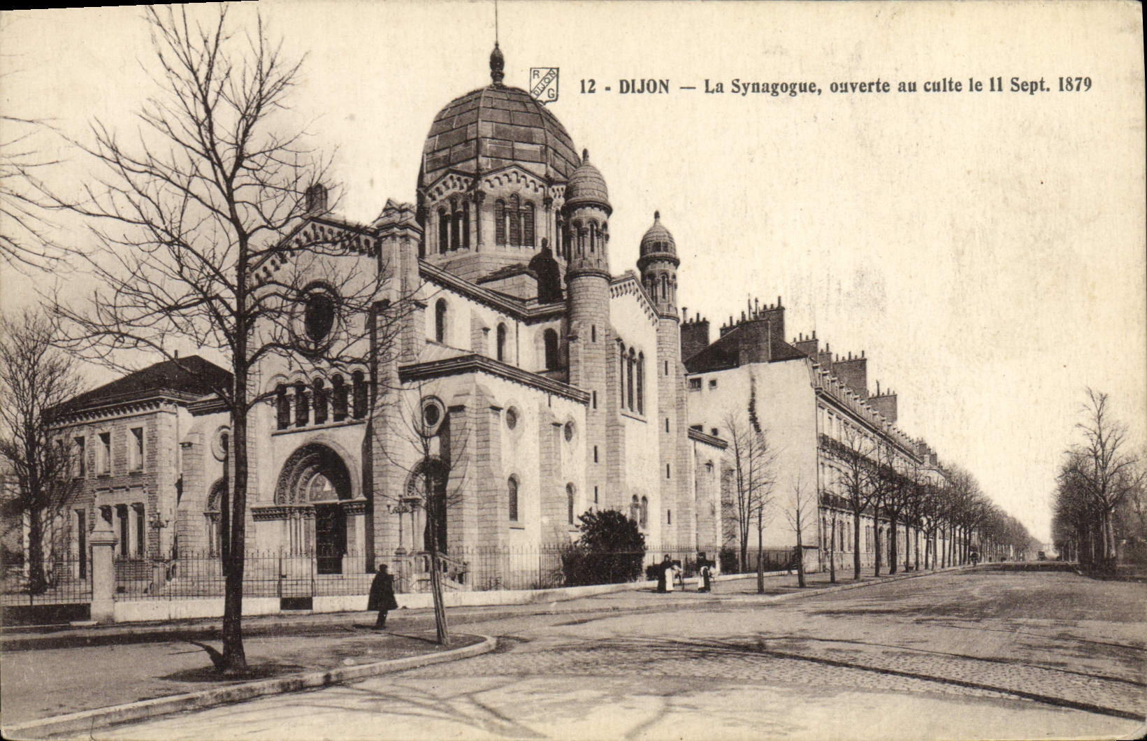 CPA Judaica Juif Dijon La synagogue 
