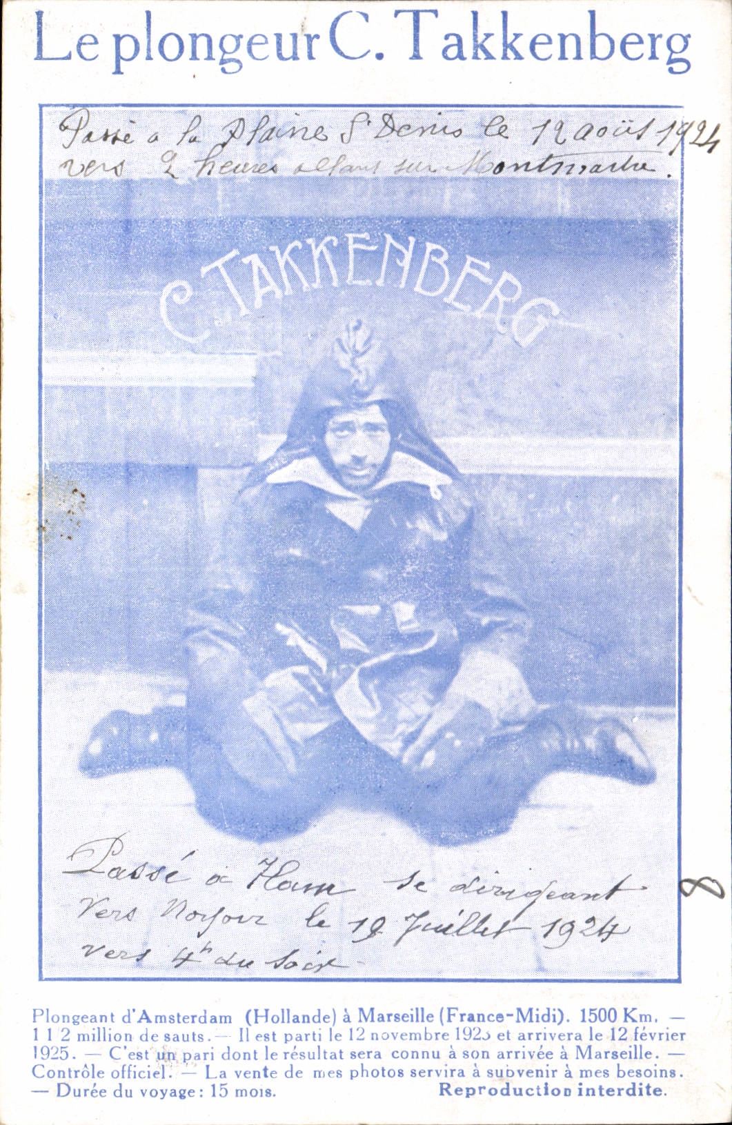 CPA Scaphandrier Le plongeur C Takkenberg 