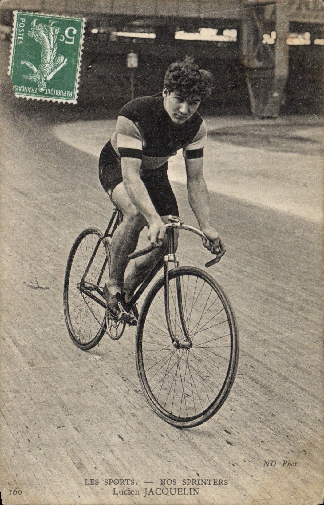 VINTAGE POSTCARD Velo Cycles Cycling Our sprinters Lucien Jacquelin