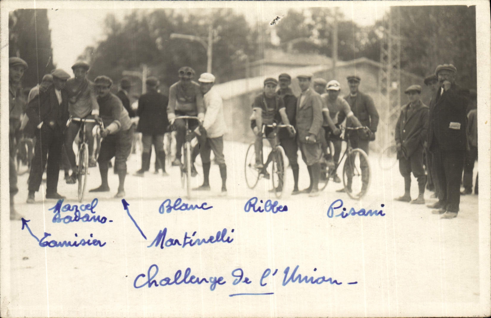 Real photo Velo Cycles White Cycling Ribbes Pisani Challenge of the Union