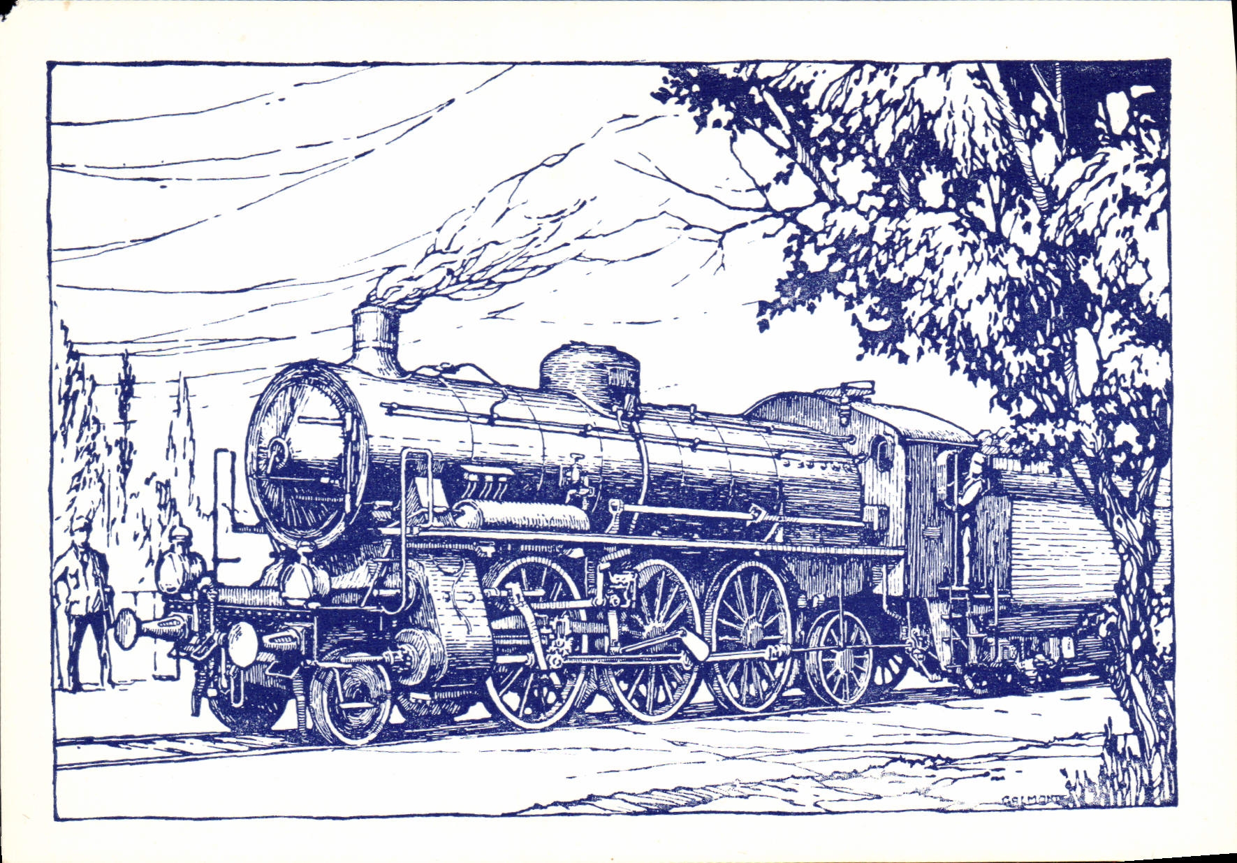 CPM Chemins de Fer Train Locomotive Gr 685 FS