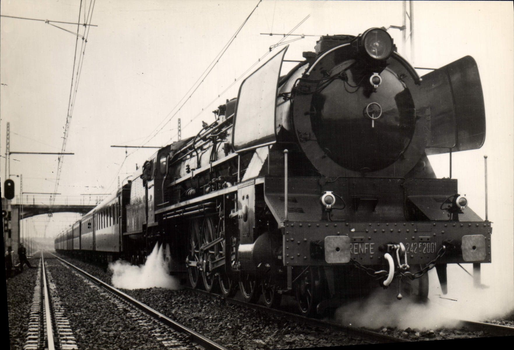 CPM Chemins de Fer Train 242 F Class 2001 Spanish National Railways Spain Espana