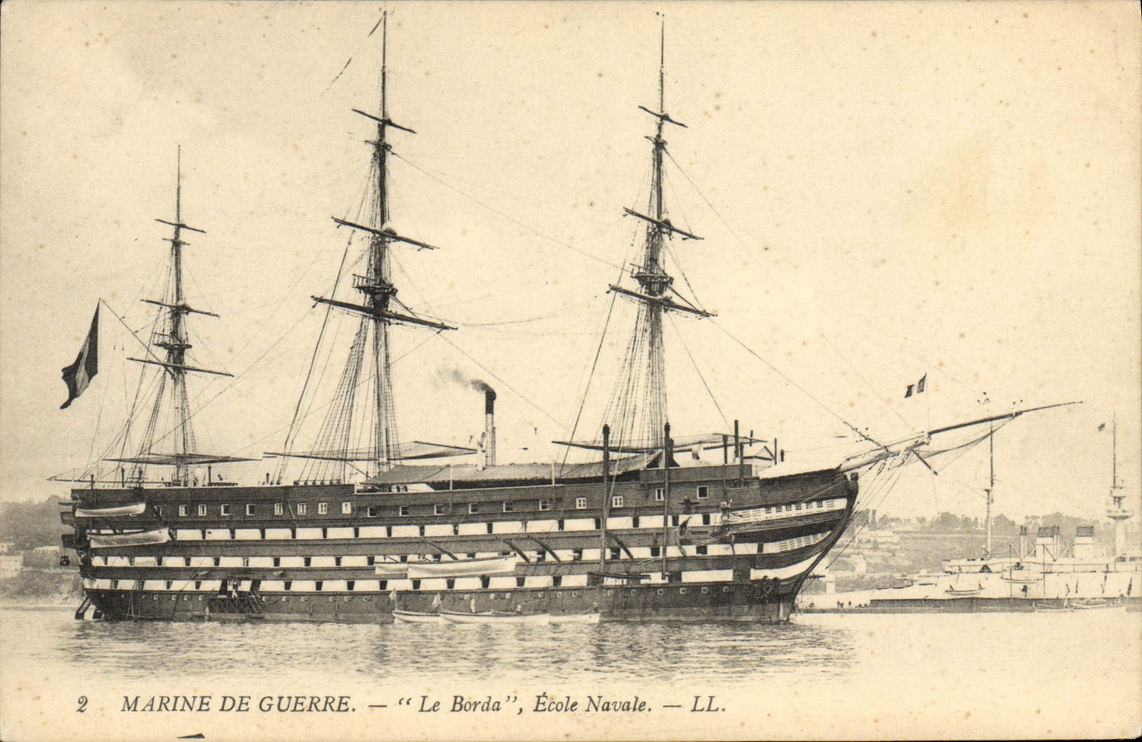CPA Bateau Voilier Le Borda Ecole navale