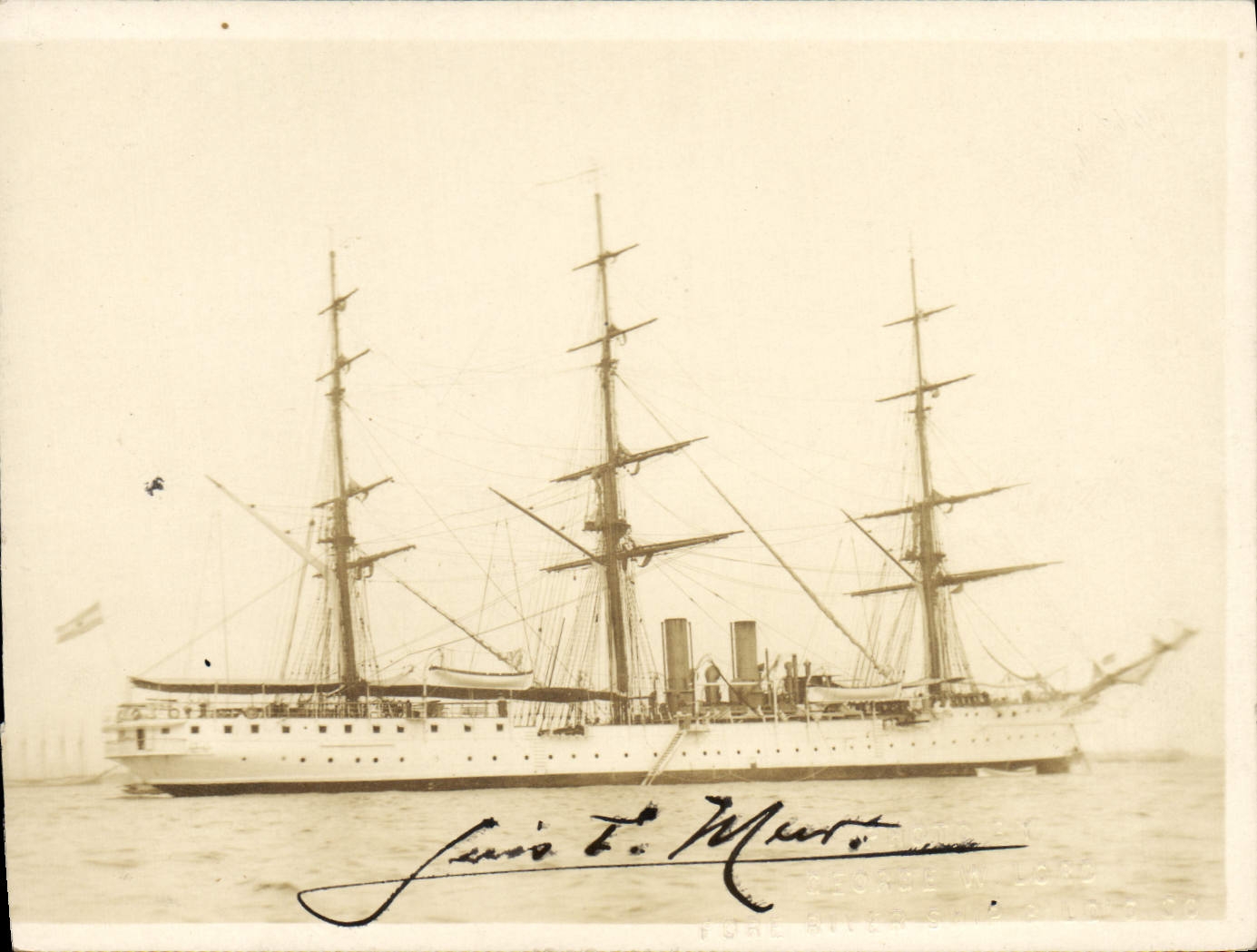 Nave del remache de señor Fore To de George W del barco de navegación de la POSTAL de la VENDIMIA