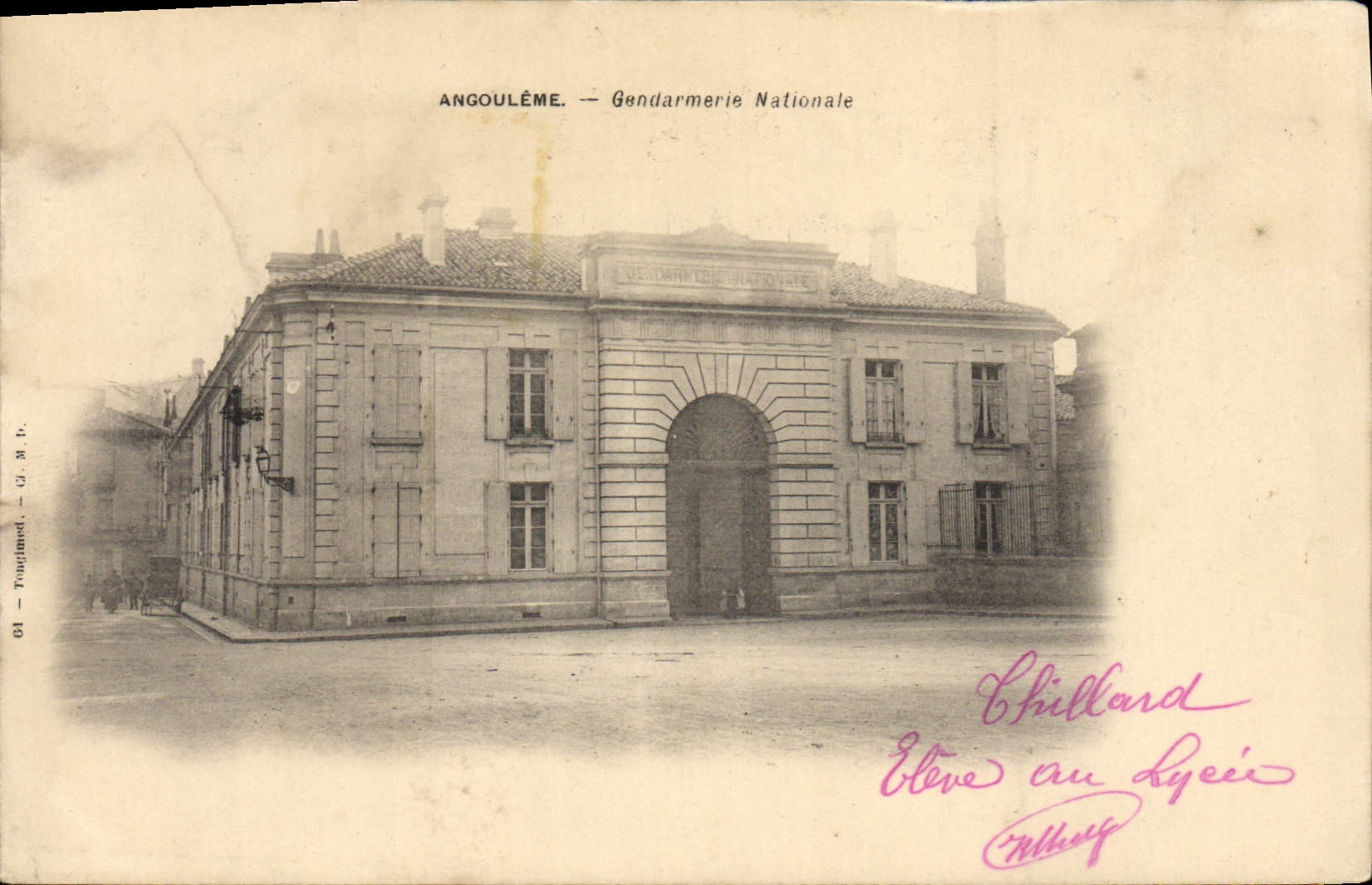 VINTAGE POSTCARD Angouleme National police