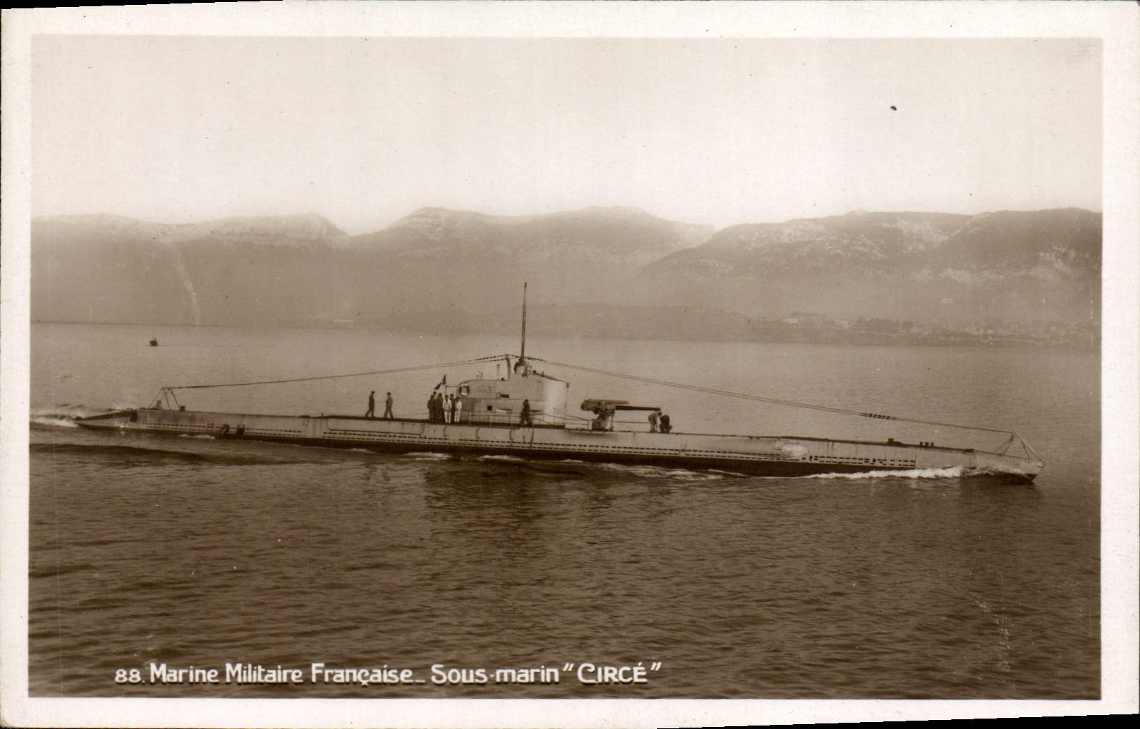 CPA Bateau Sous marin Marine Francaise Circe