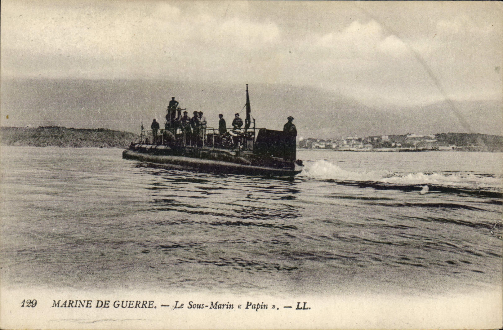 CPA Bateau Sous marin Papin