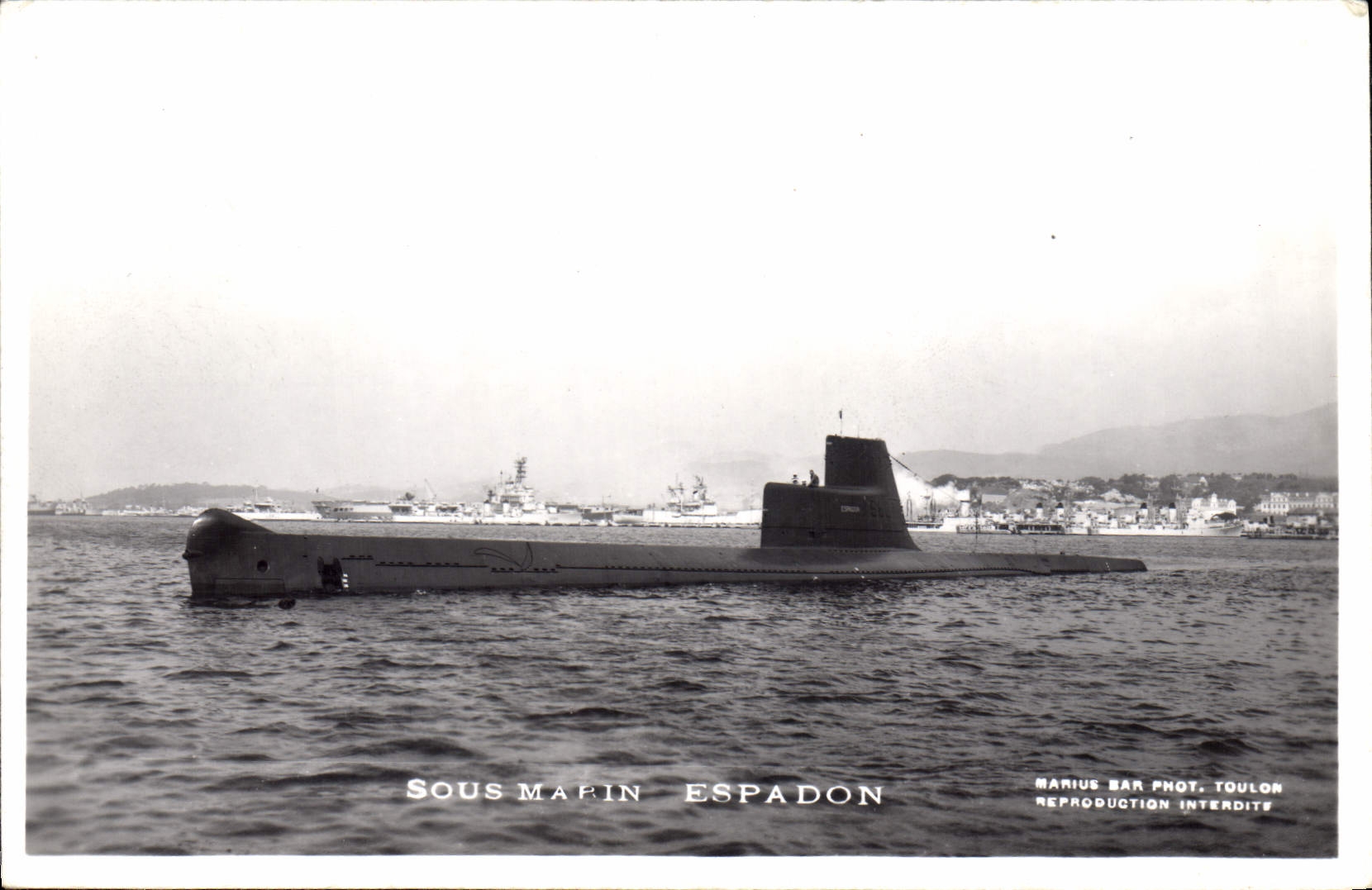 VINTAGE POSTCARD Boat Submarine Swordfish