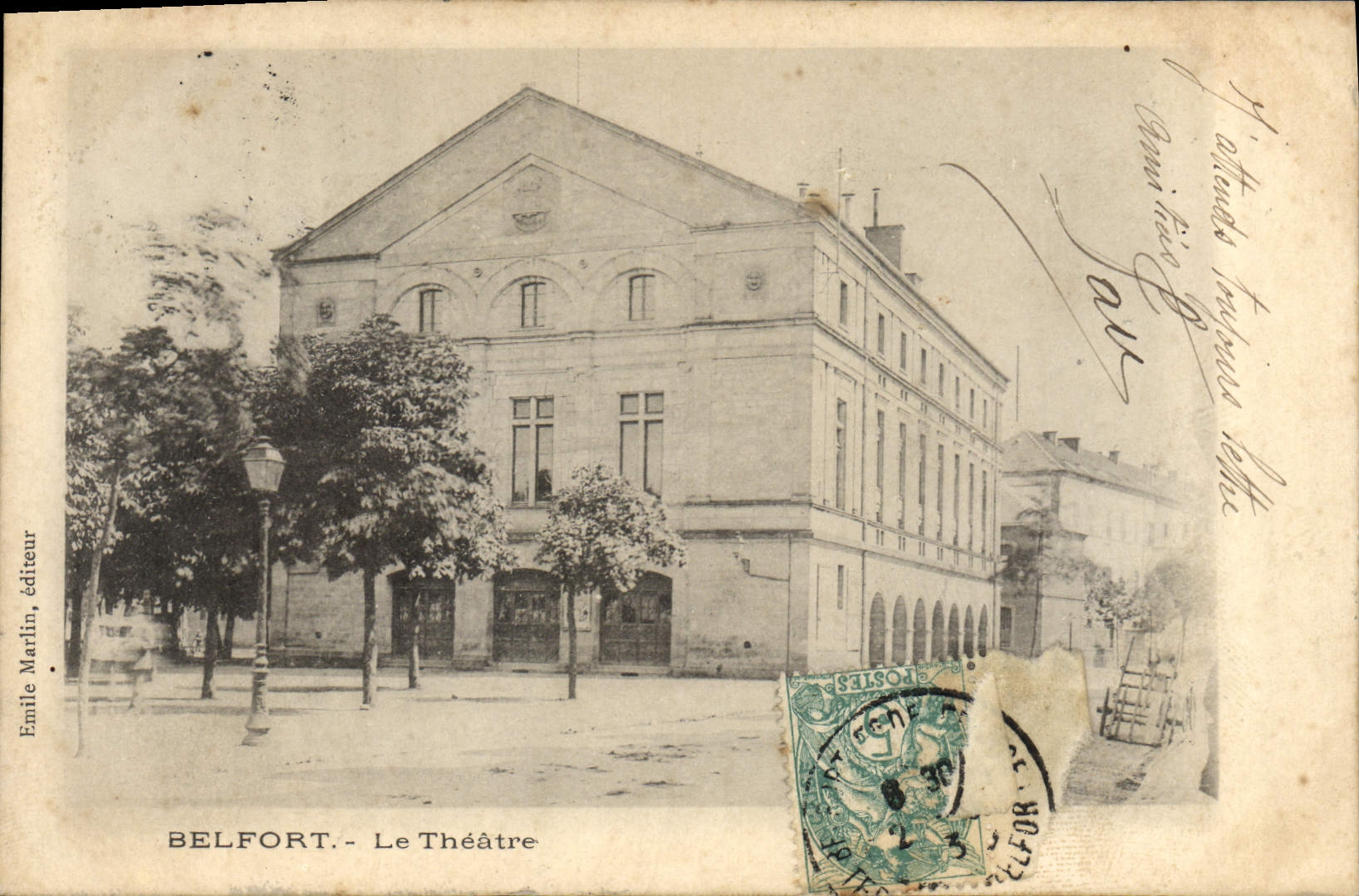 VINTAGE POSTCARD Belfort Theater
