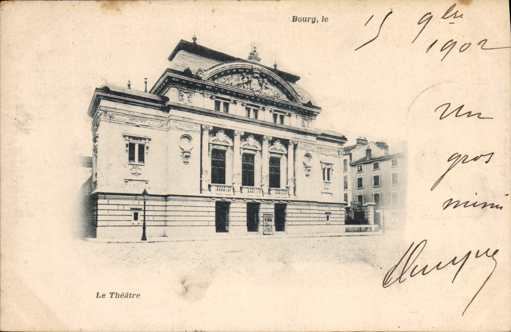 VINTAGE POSTCARD Theater Borough