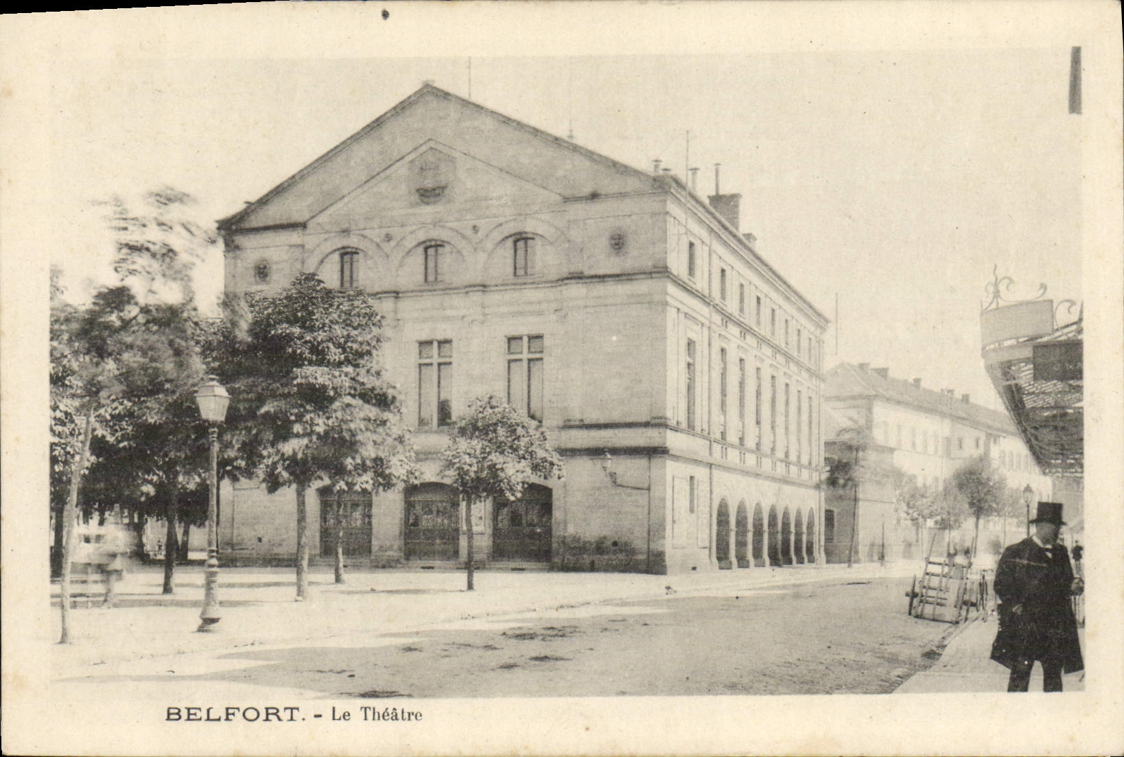 VINTAGE POSTCARD Belfort the Theater