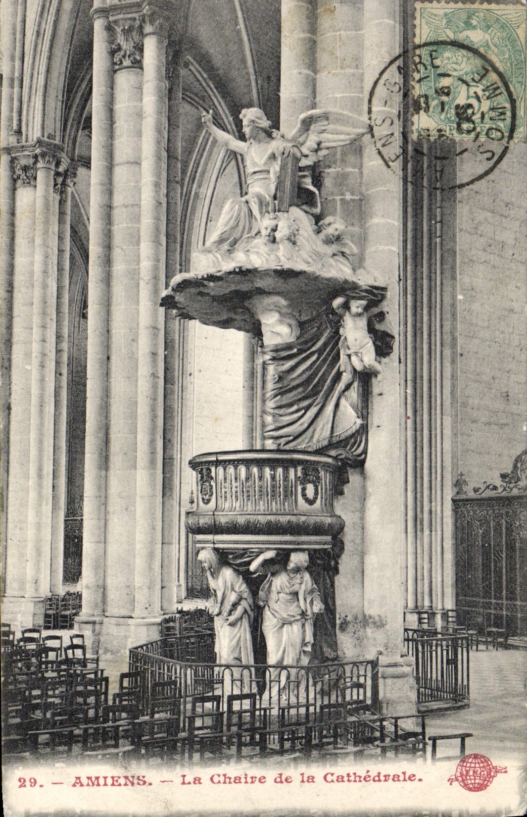 VINTAGE POSTCARD Amiens the Pulpit Of the Cathedral
