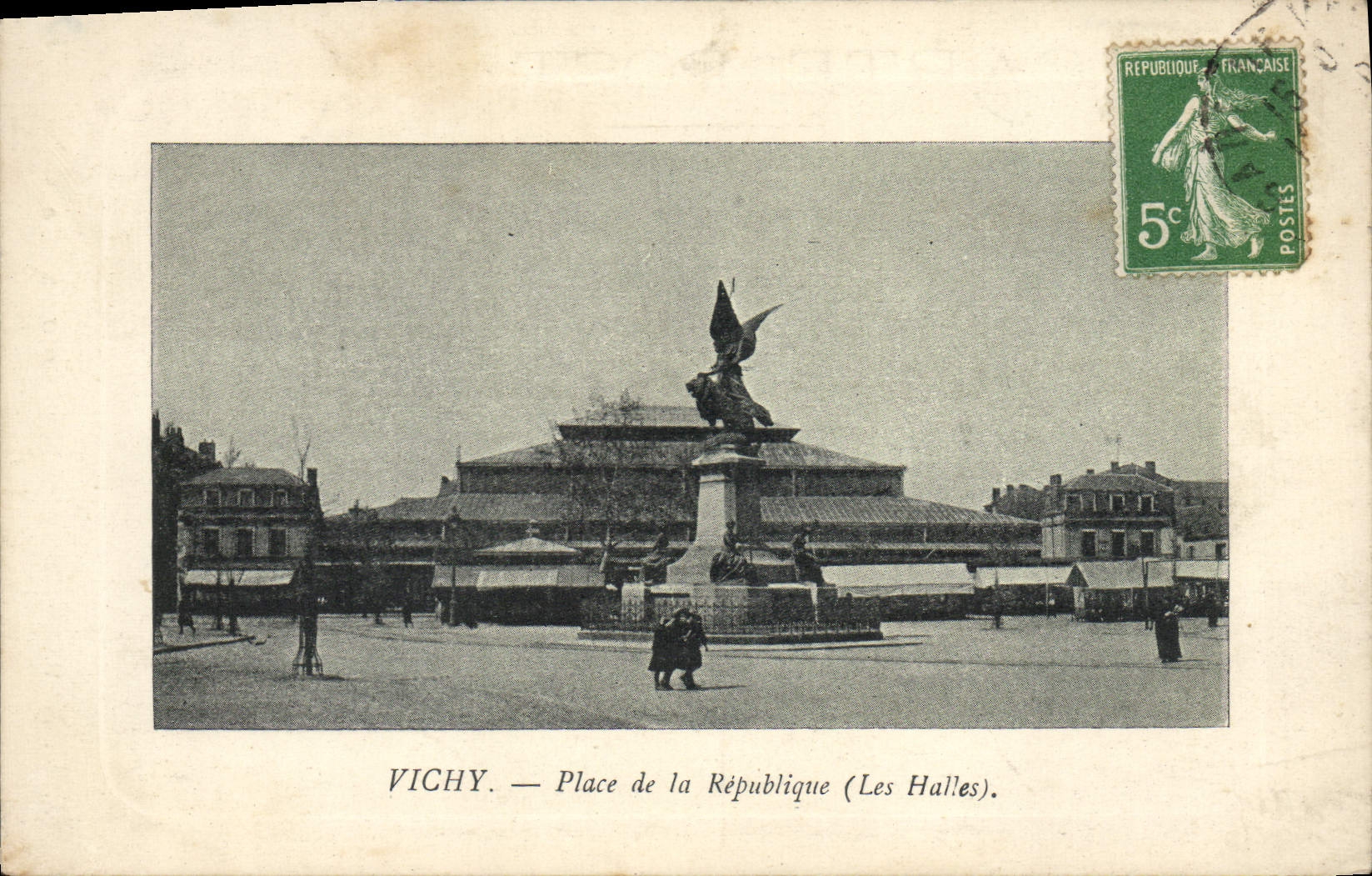 La POSTAL Vichy de la VENDIMIA pone la república los mercados