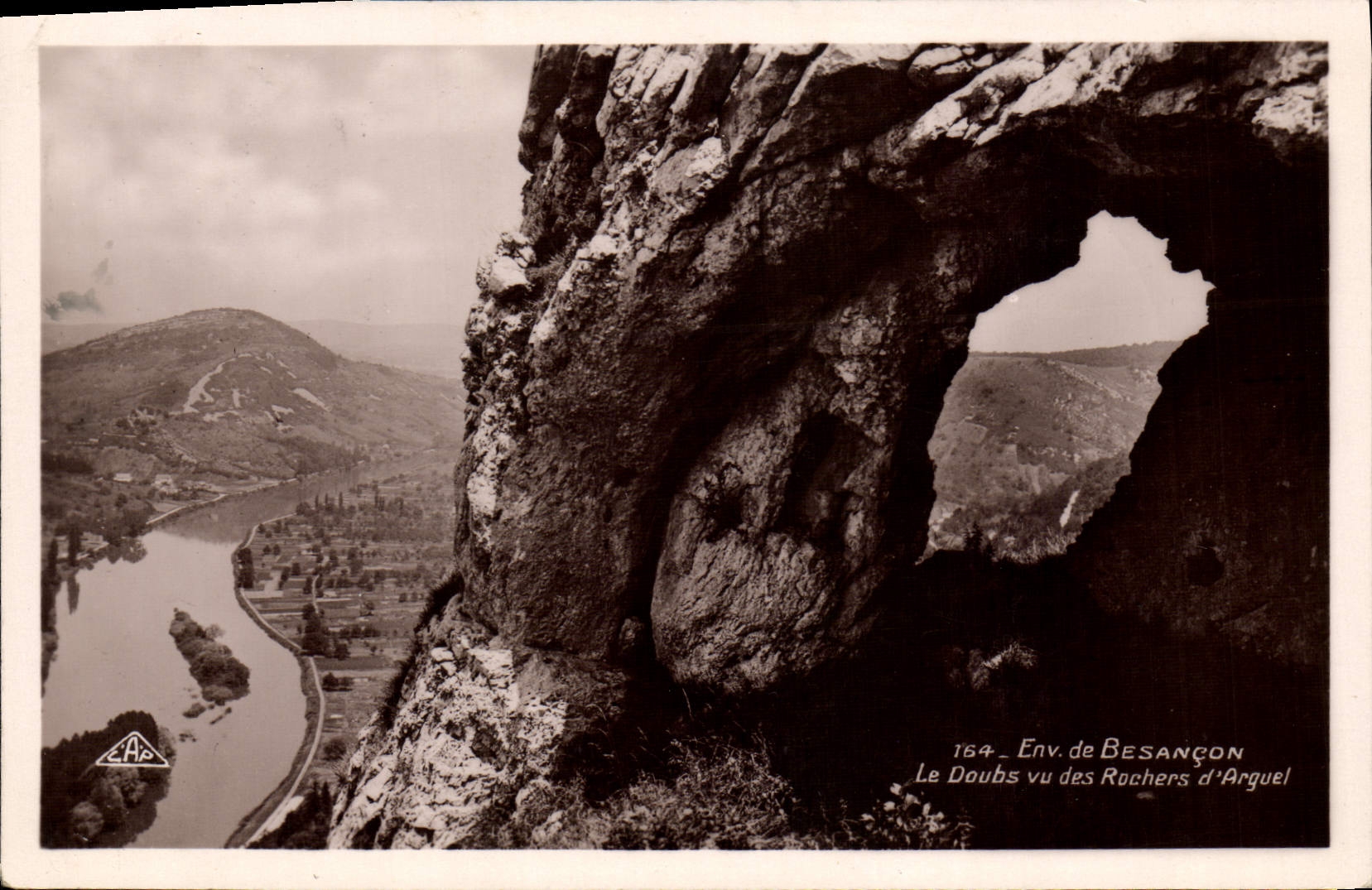 VINTAGE POSTCARD Env Of Besancon Doubs Seen Of the Rocks D' Arguel