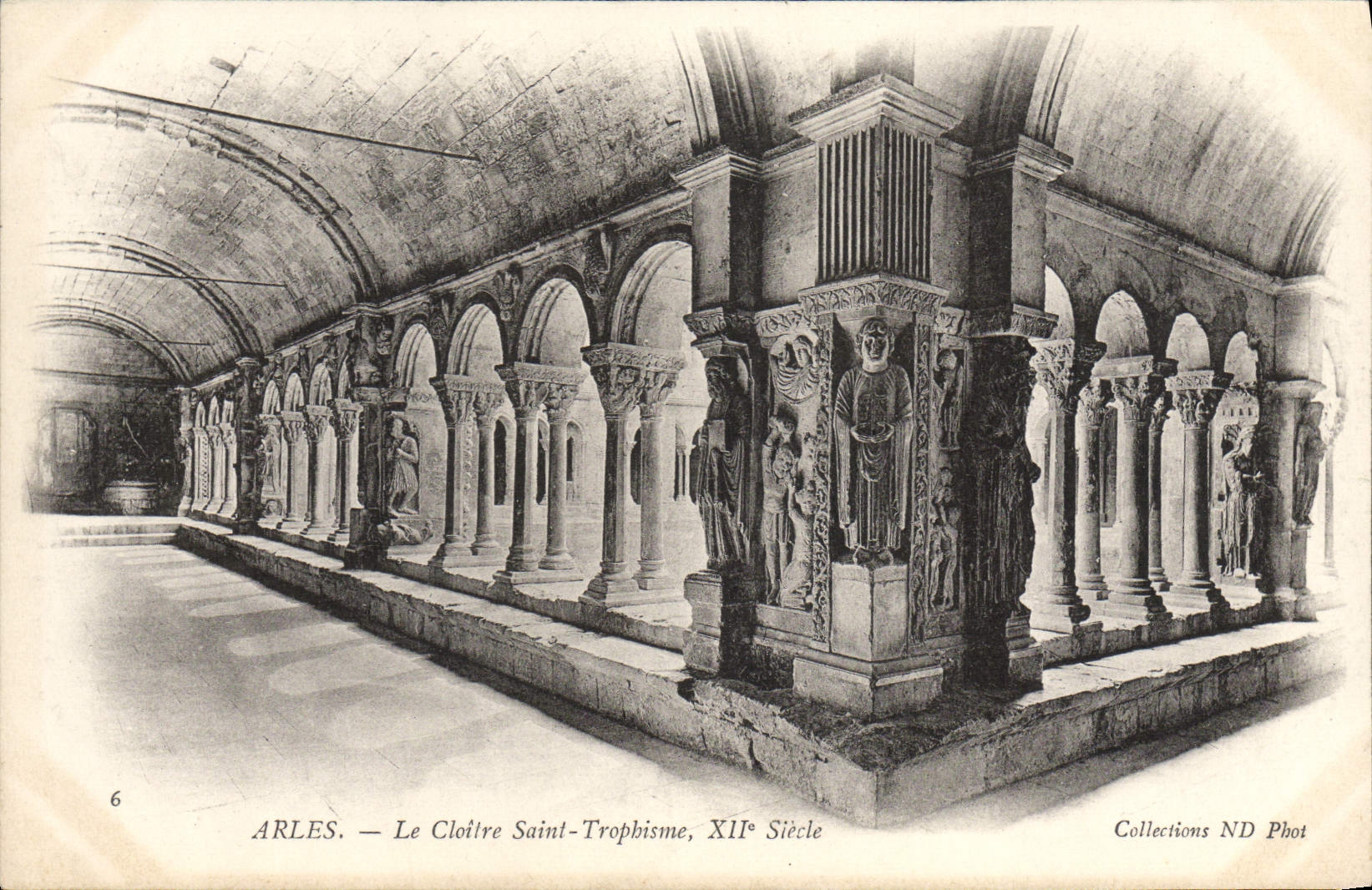 VINTAGE POSTCARD Arles the Holy Cloister Trophism