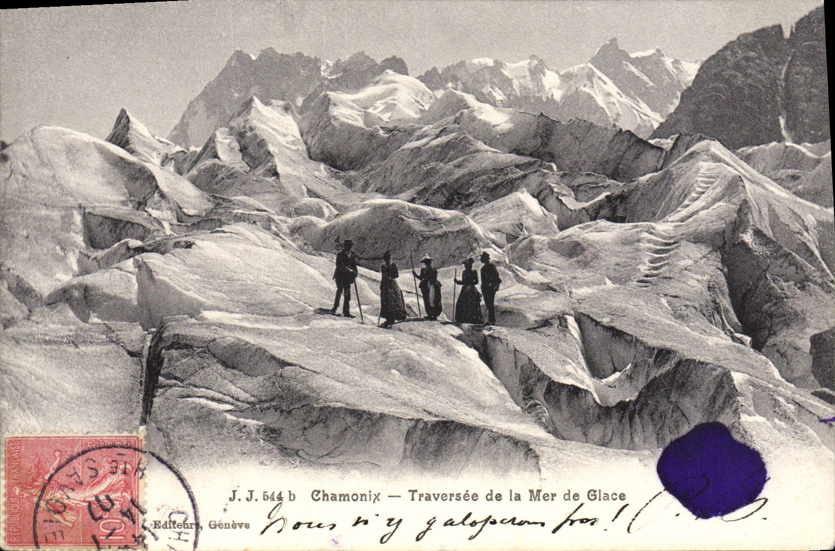 CPA Chamonix Traversee de la Mer de Glace
