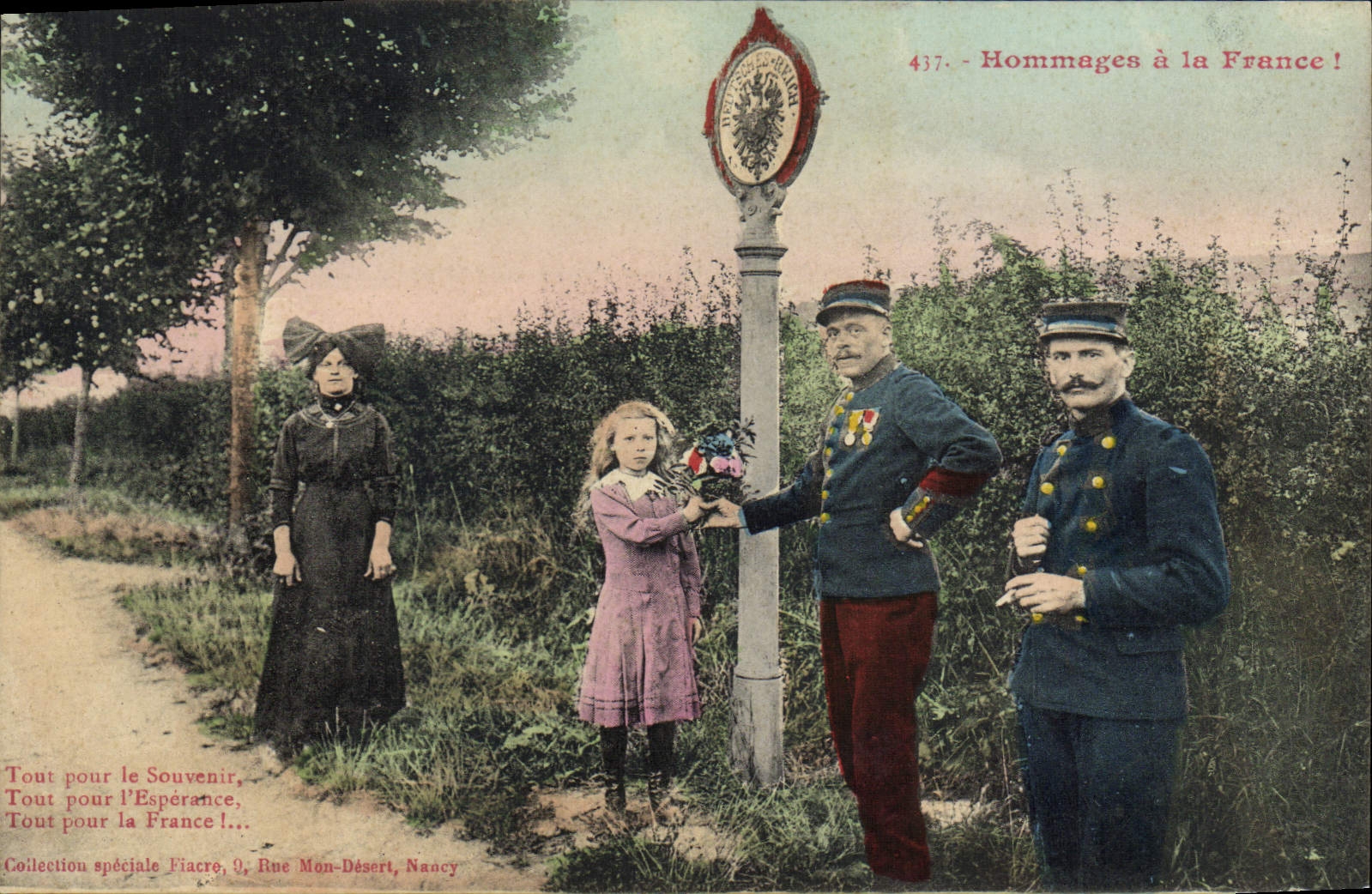CPA Douane Douanes Hommages a la France Alsace Allemagne