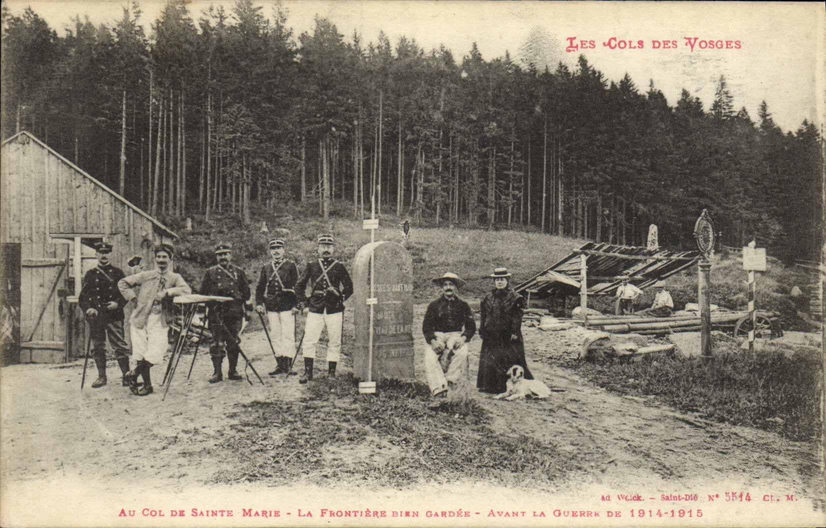 CPA Douane Douanes Cols des Vosges Au col de Sainte Marie La frontiere bien gardee Avant la guerre de 1914 1915