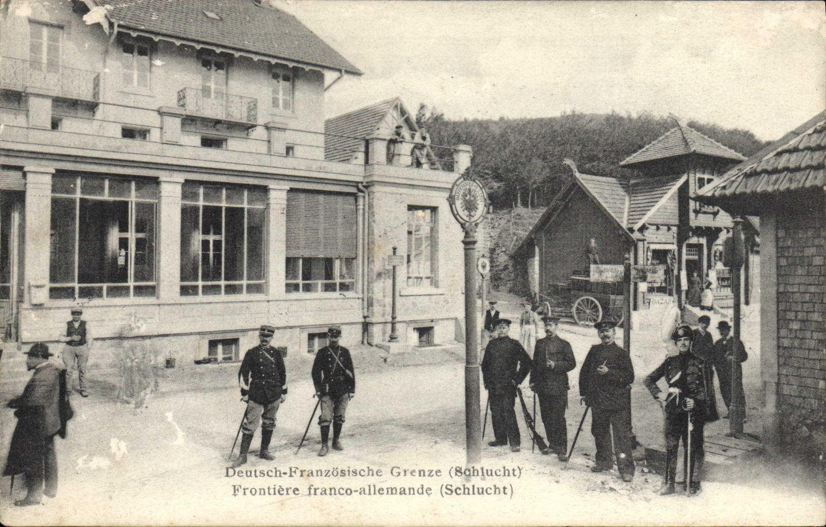 CPA Douane Douanes Frontiere Franco allemande Schlucht