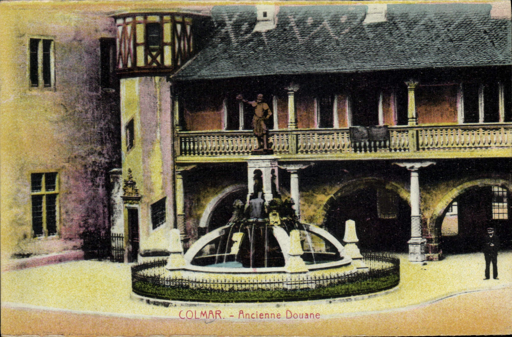 VINTAGE POSTCARD Customs Customs Colmar Old customs