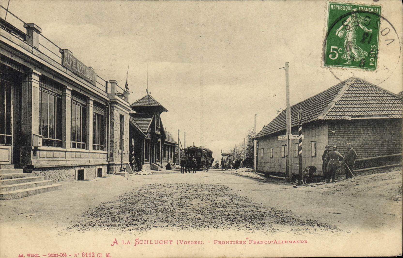 CPA Douane Douanes A la Schlucht Frontiere franco allemande